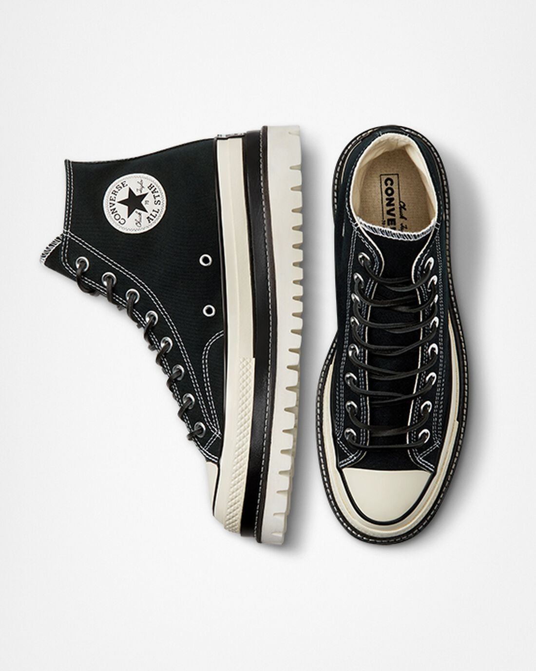 Converse Chuck 70 LTD Lugged Férfi Magasszárú Cipő Fekete | HU76385