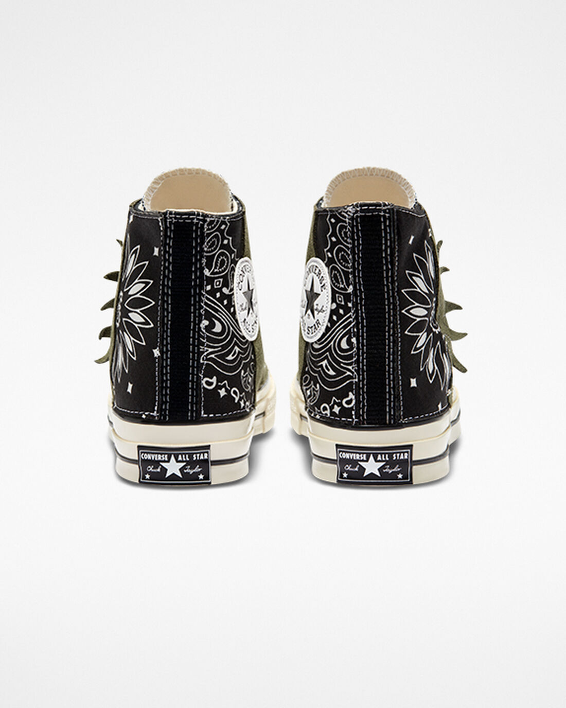 Converse Chuck 70 LTD Paisley Velúr Férfi Magasszárú Cipő Fekete Zöld | HU92164