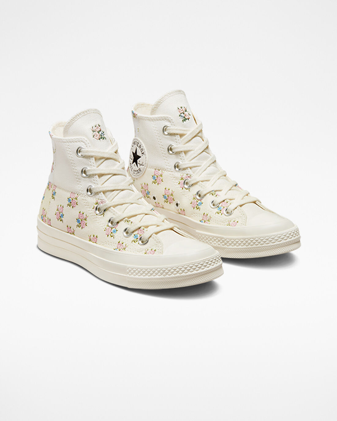 Converse Chuck 70 Patchwork Floral Női Magasszárú Cipő Bézs/Fehér | HU69820