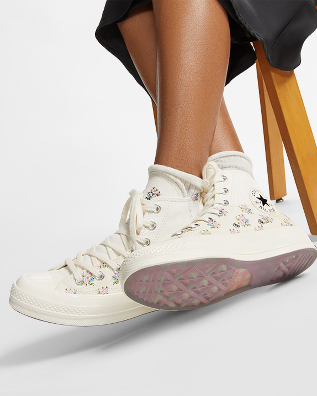 Converse Chuck 70 Patchwork Floral Női Magasszárú Cipő Bézs/Fehér | HU69820