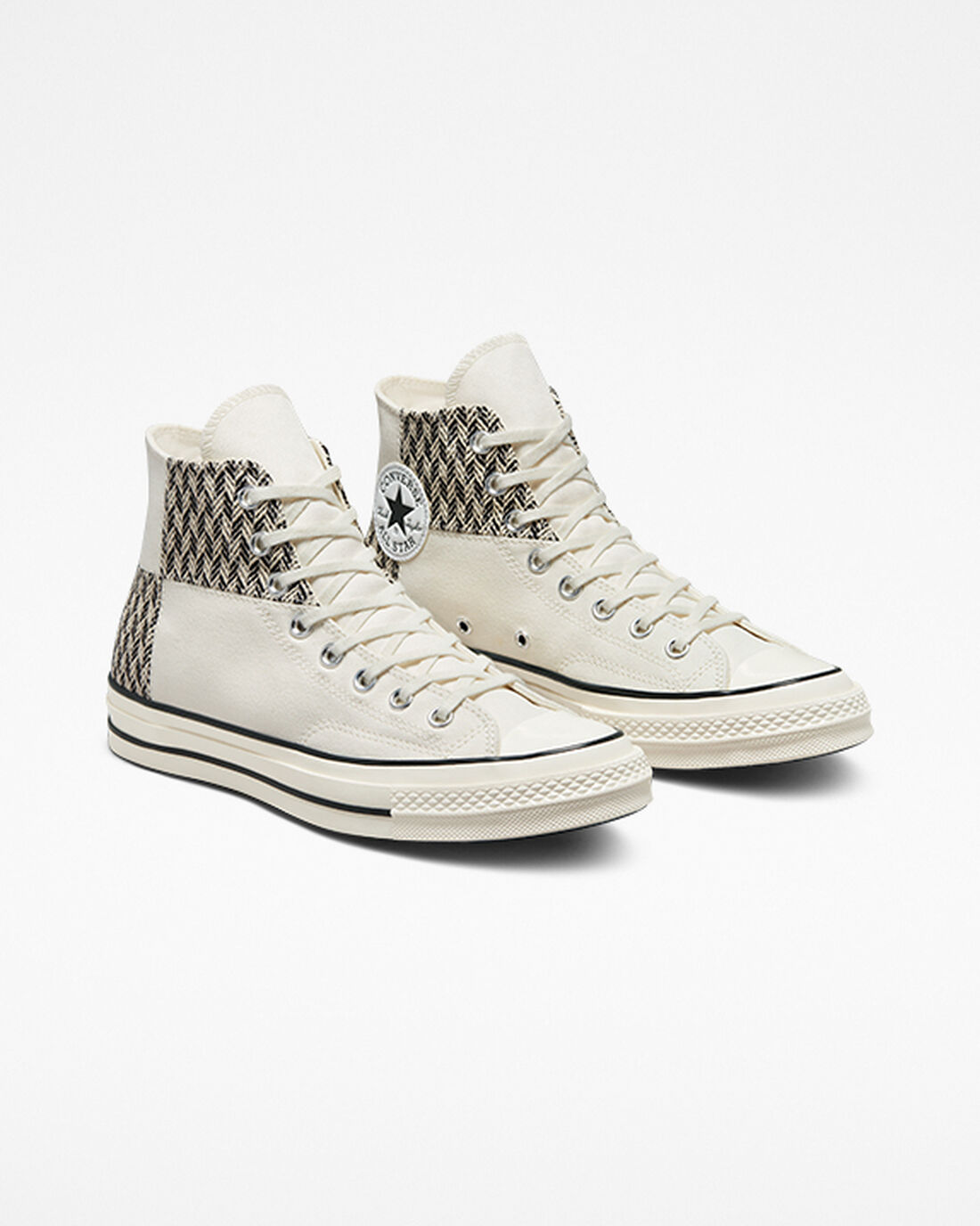 Converse Chuck 70 Patchwork Férfi Magasszárú Cipő Bézs/Fehér/Fekete | HU19528