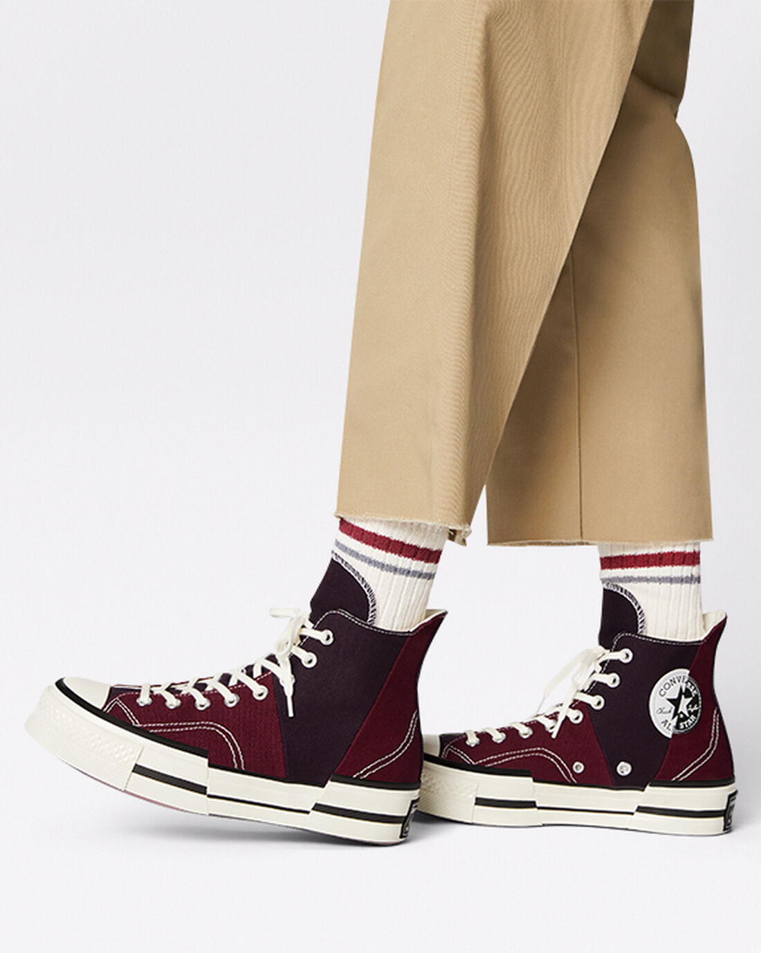 Converse Chuck 70 Plus Férfi Magasszárú Cipő Sötét Piros/Fekete | HU13268