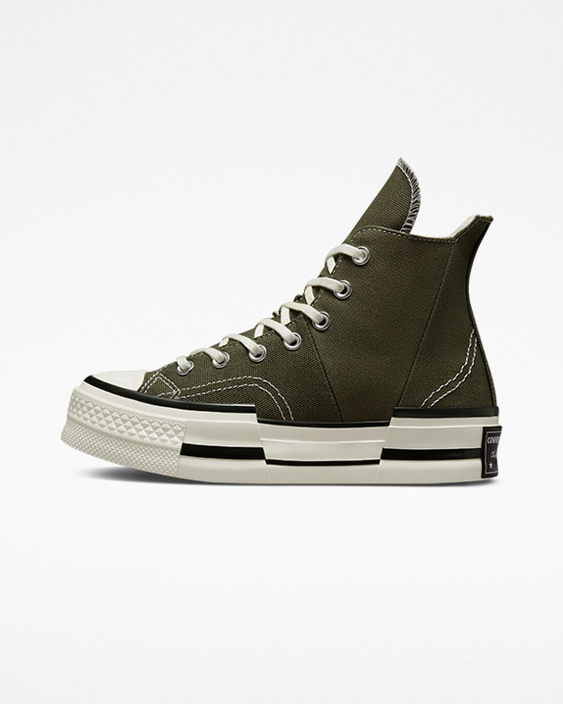 Converse Chuck 70 Plus Férfi Magasszárú Cipő Olivazöld/Fekete | HU16459