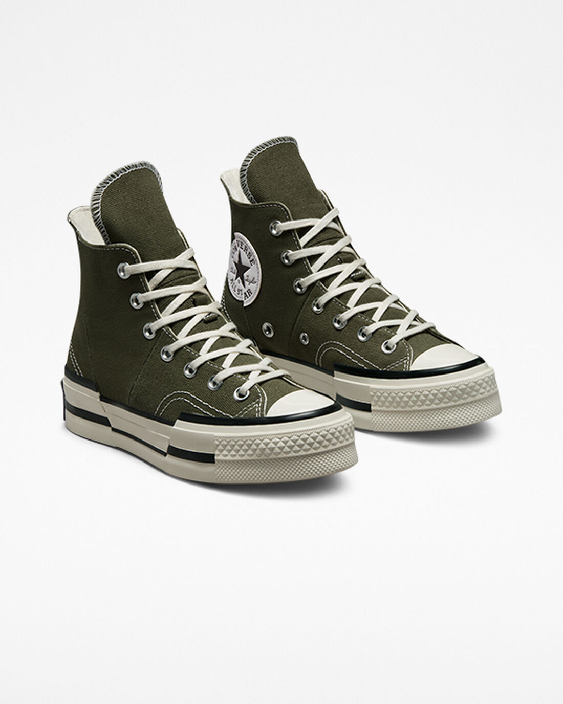 Converse Chuck 70 Plus Férfi Magasszárú Cipő Olivazöld/Fekete | HU16459