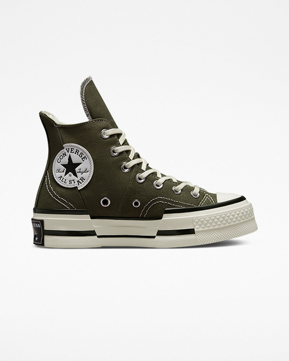 Converse Chuck 70 Plus Férfi Magasszárú Cipő Olivazöld/Fekete | HU16459