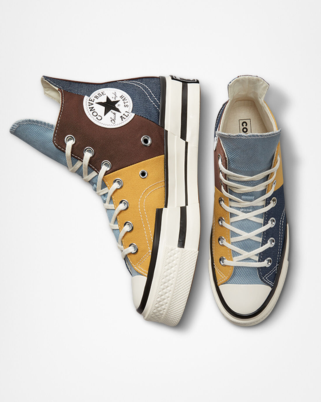 Converse Chuck 70 Plus Férfi Magasszárú Cipő Barna/Sötétkék | HU48752