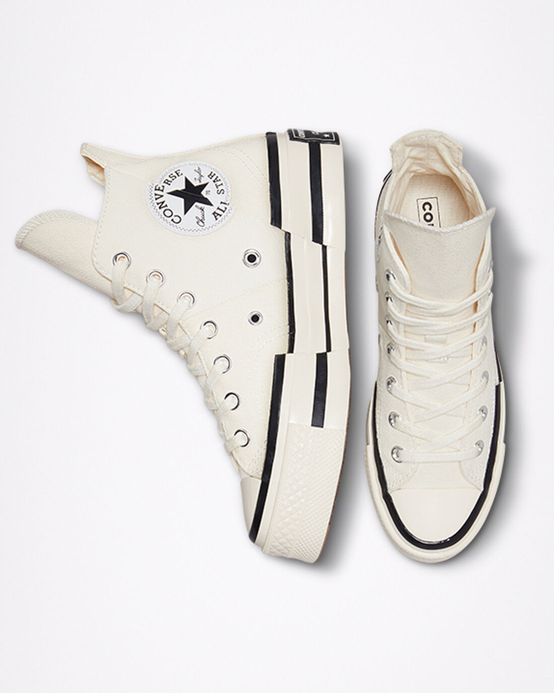 Converse Chuck 70 Plus Férfi Magasszárú Cipő Bézs/Fekete | HU98670