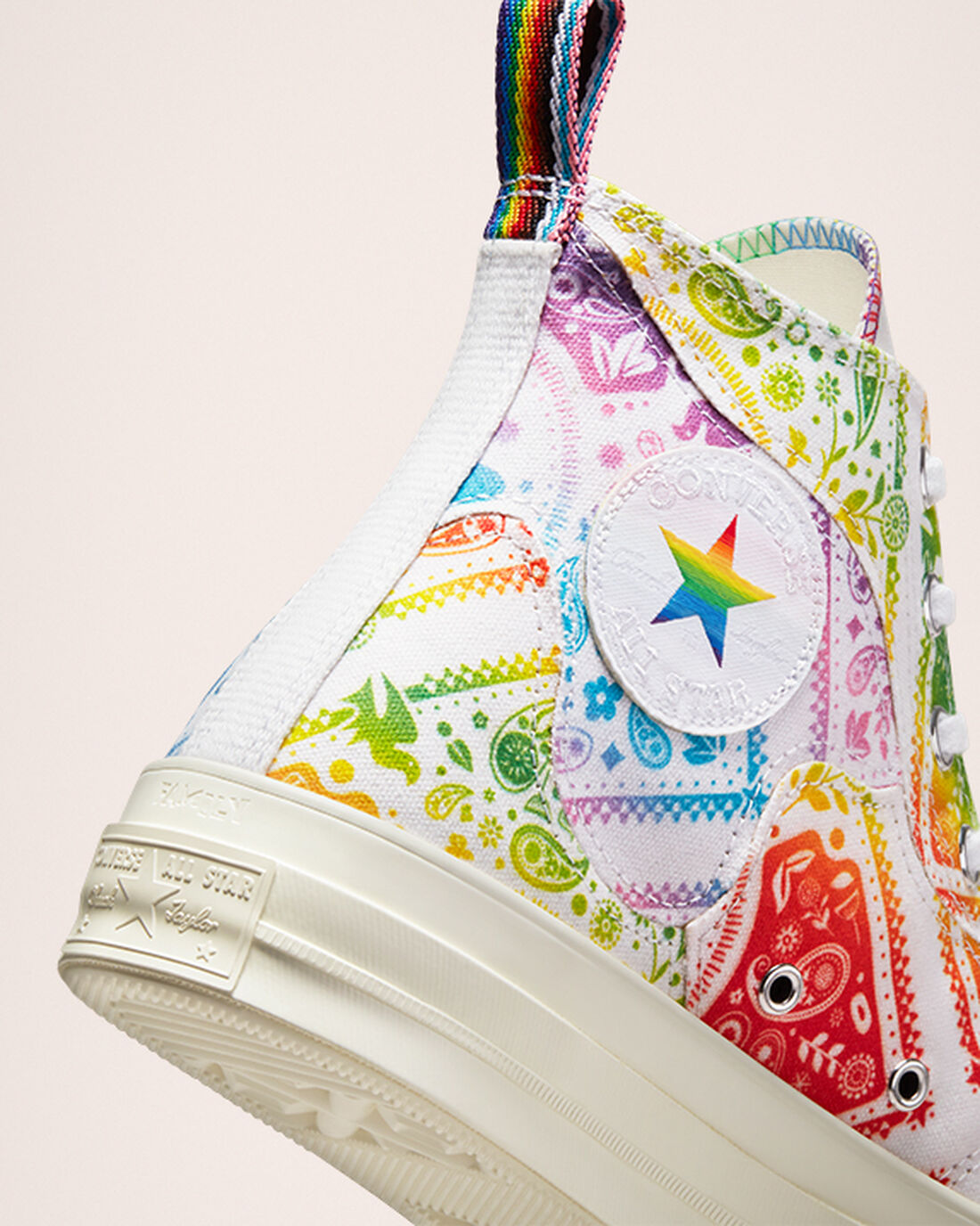 Converse Chuck 70 Pride Női Magasszárú Cipő Fehér/Piros | HU68713