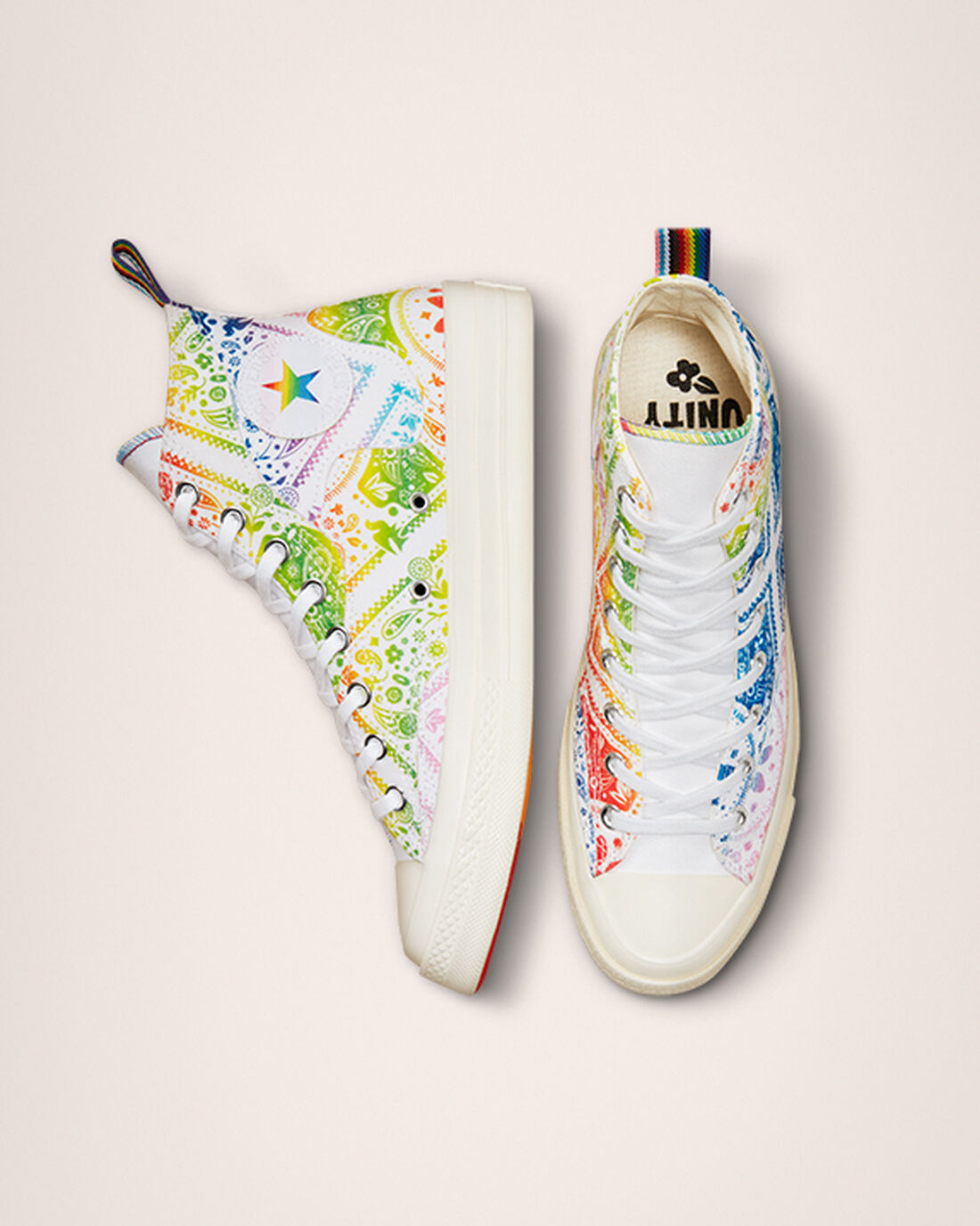 Converse Chuck 70 Pride Női Magasszárú Cipő Fehér/Piros | HU68713