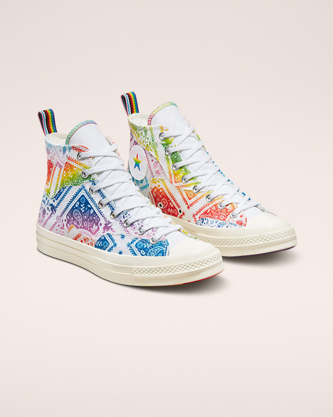 Converse Chuck 70 Pride Női Magasszárú Cipő Fehér/Piros | HU68713