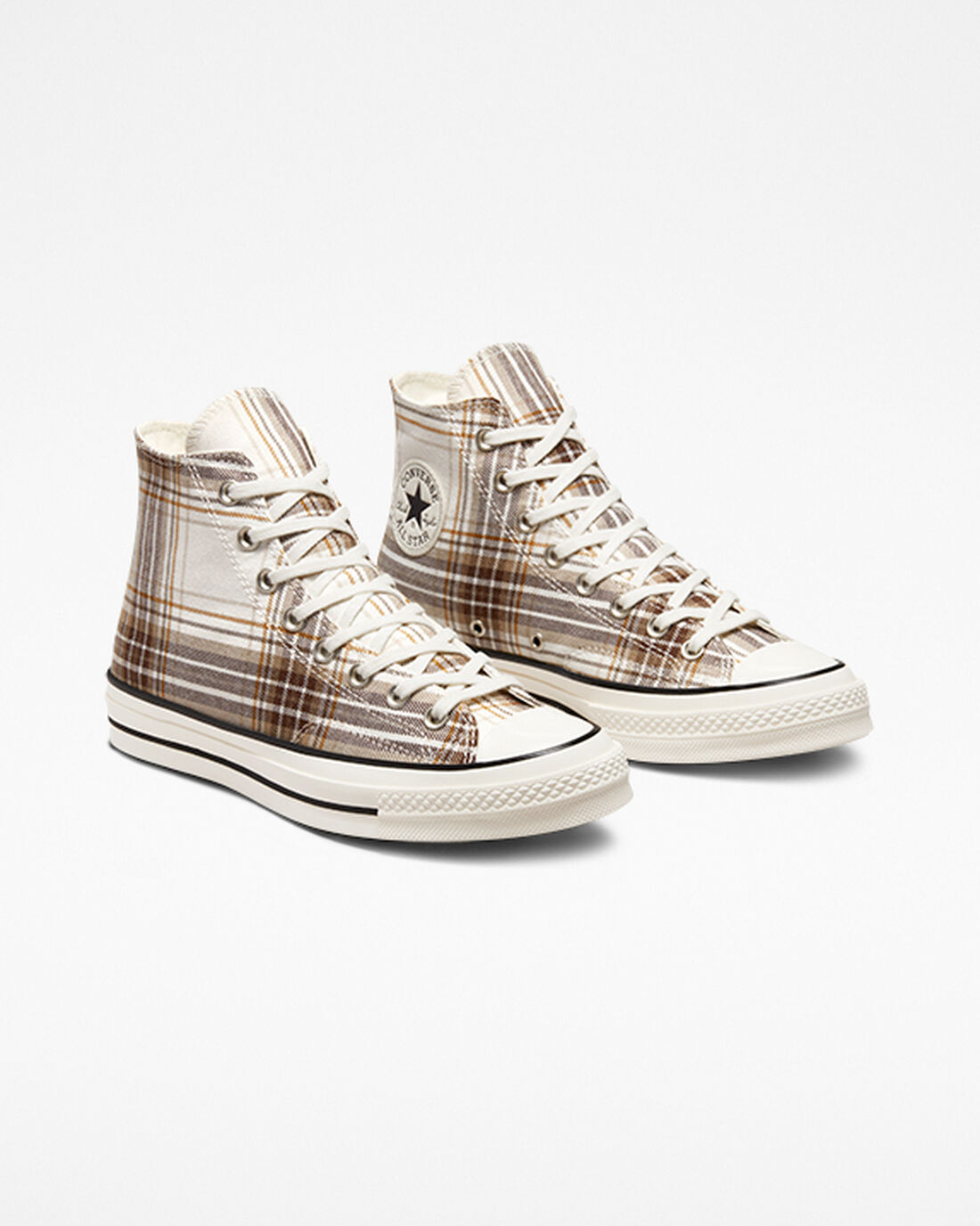 Converse Chuck 70 Tartan Férfi Magasszárú Cipő Bézs/Sötét/Fekete | HU78329