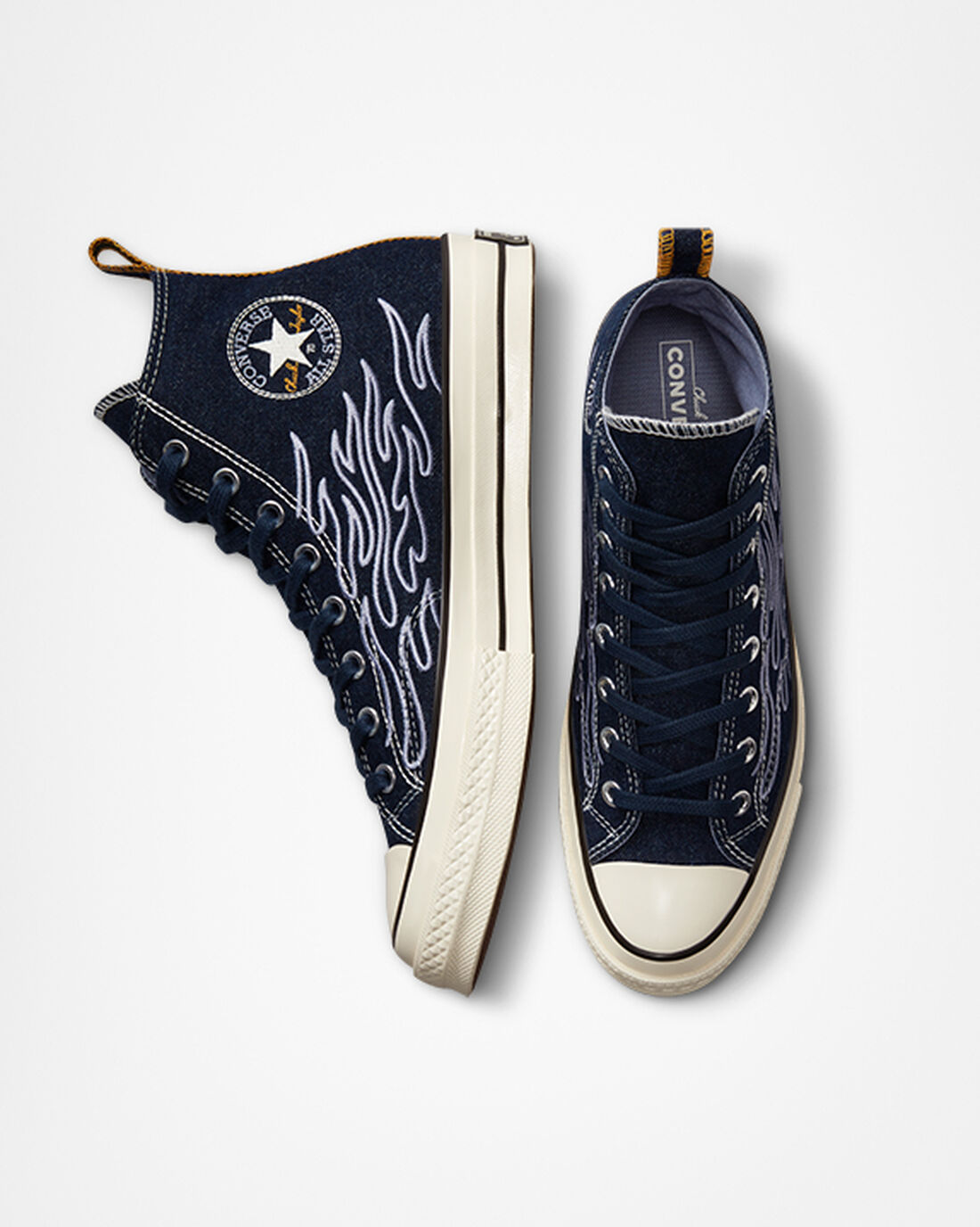 Converse Chuck 70 Workwear Denim Férfi Magasszárú Cipő Obszidián/Sötétkék | HU92854