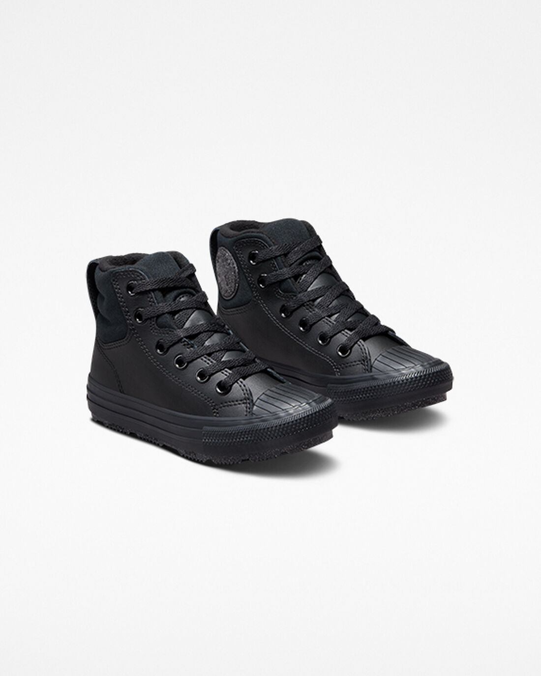 Converse Chuck Taylor All Star Berkshire Boot Bőr Fiú Magasszárú Cipő Fekete/Szürke | HU50346