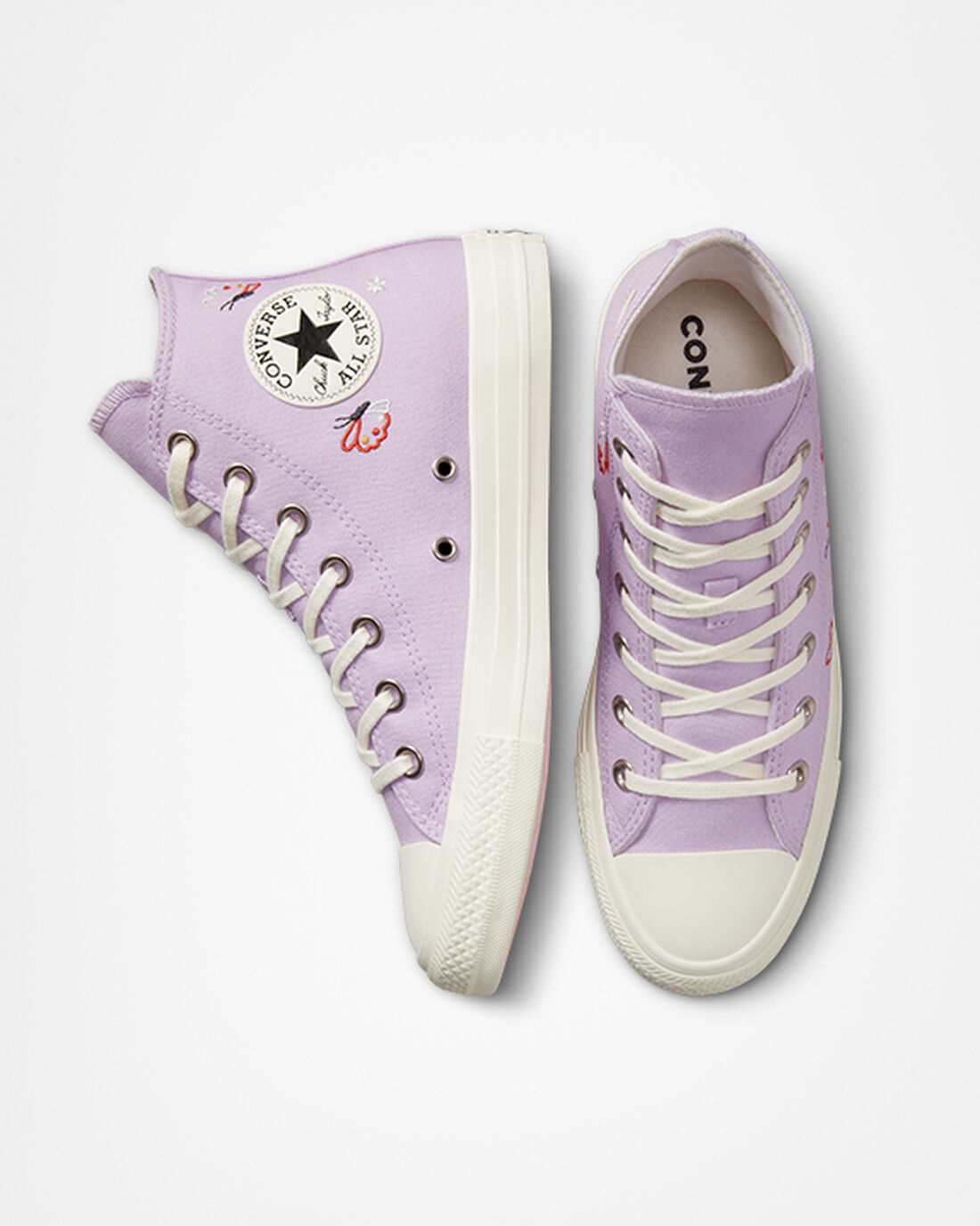 Converse Chuck Taylor All Star Butterfly Wings Női Magasszárú Cipő Lila/Fekete | HU32497