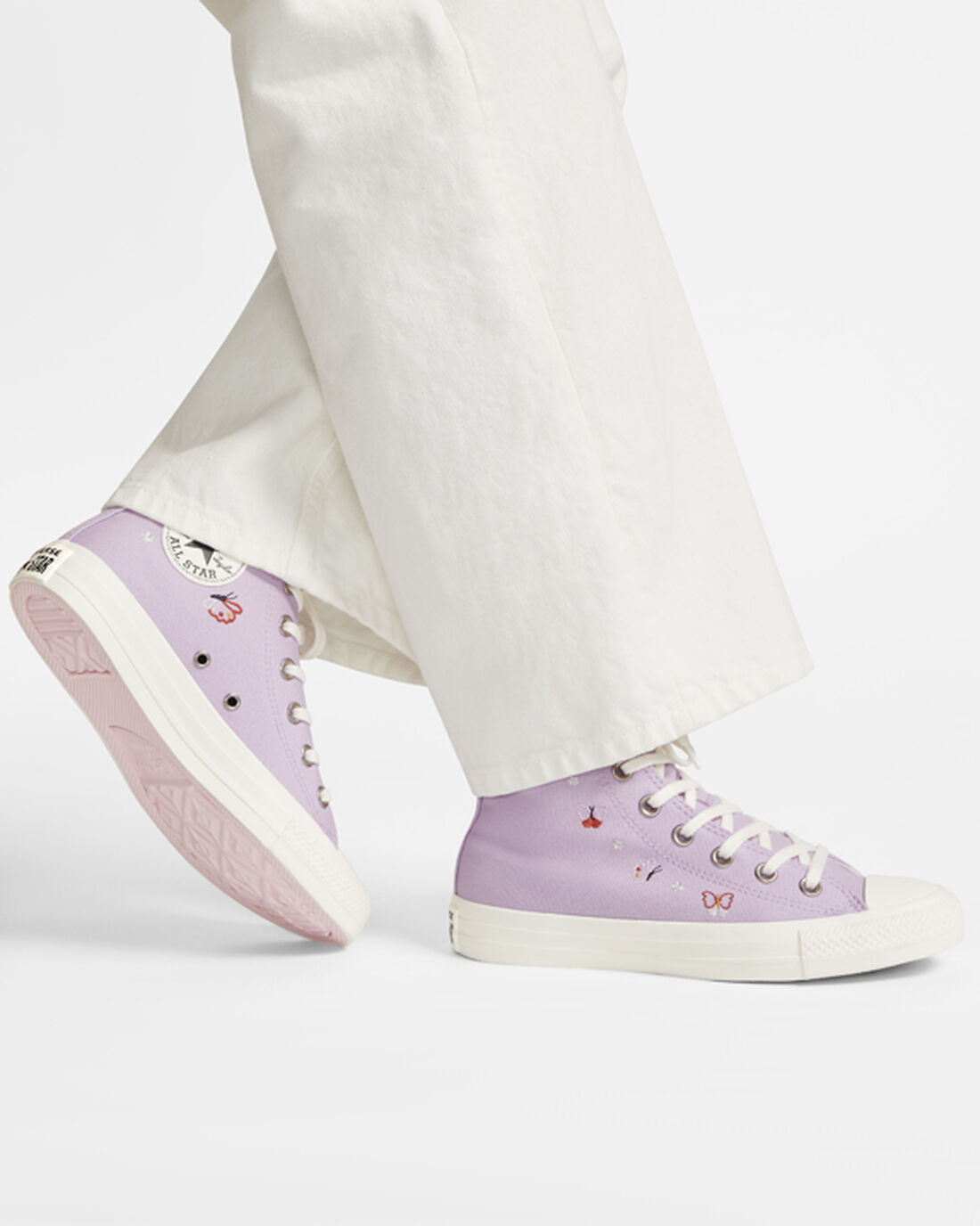 Converse Chuck Taylor All Star Butterfly Wings Női Magasszárú Cipő Lila/Fekete | HU32497