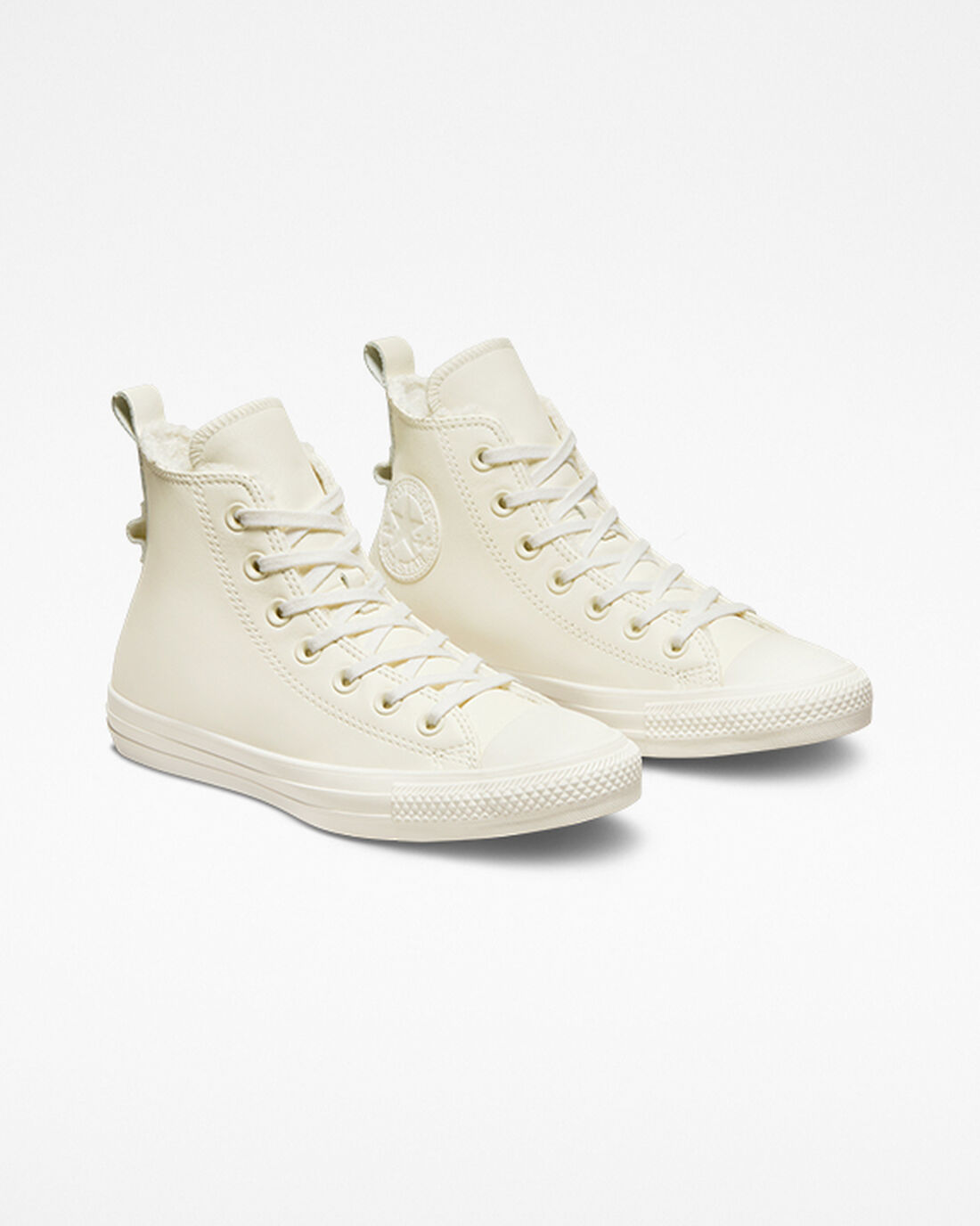 Converse Chuck Taylor All Star Bélelt Bőr Női Magasszárú Cipő Bézs | HU96875