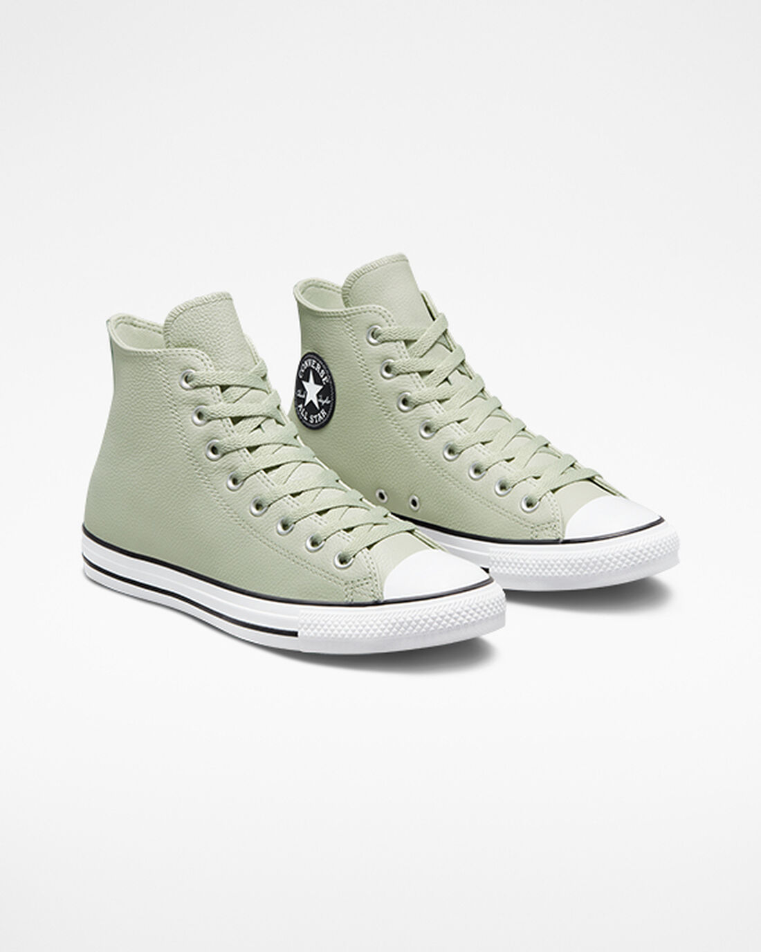 Converse Chuck Taylor All Star Bőr Férfi Magasszárú Cipő Olivazöld | HU14839