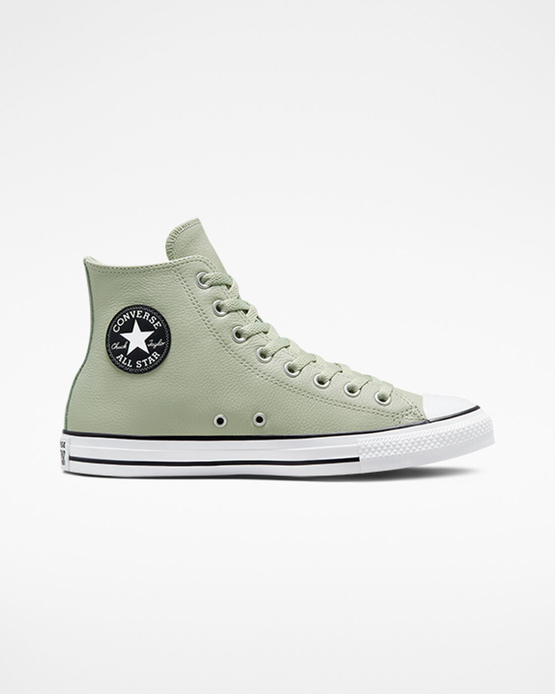 Converse Chuck Taylor All Star Bőr Férfi Magasszárú Cipő Olivazöld | HU14839