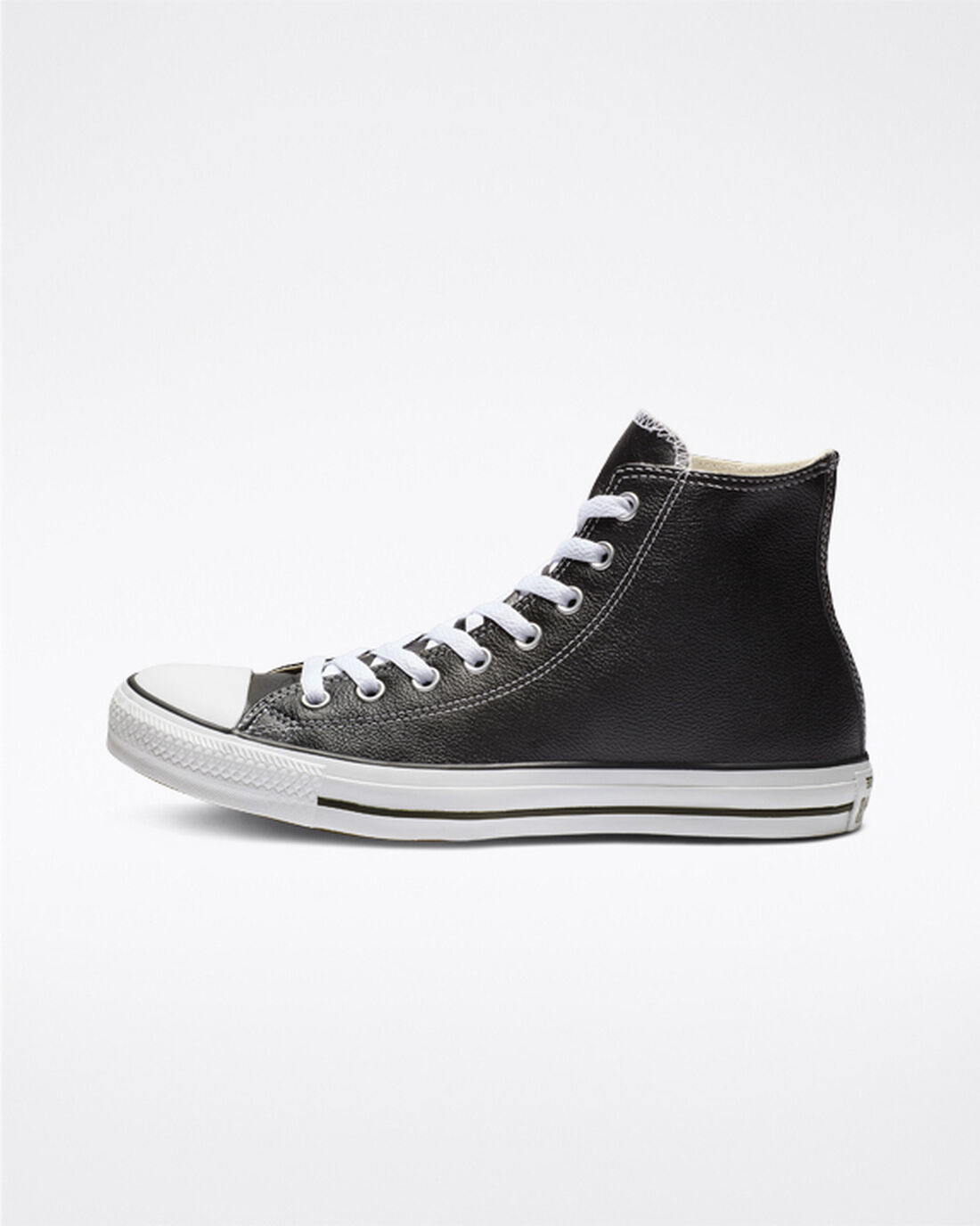 Converse Chuck Taylor All Star Bőr Férfi Magasszárú Cipő Fekete | HU23597