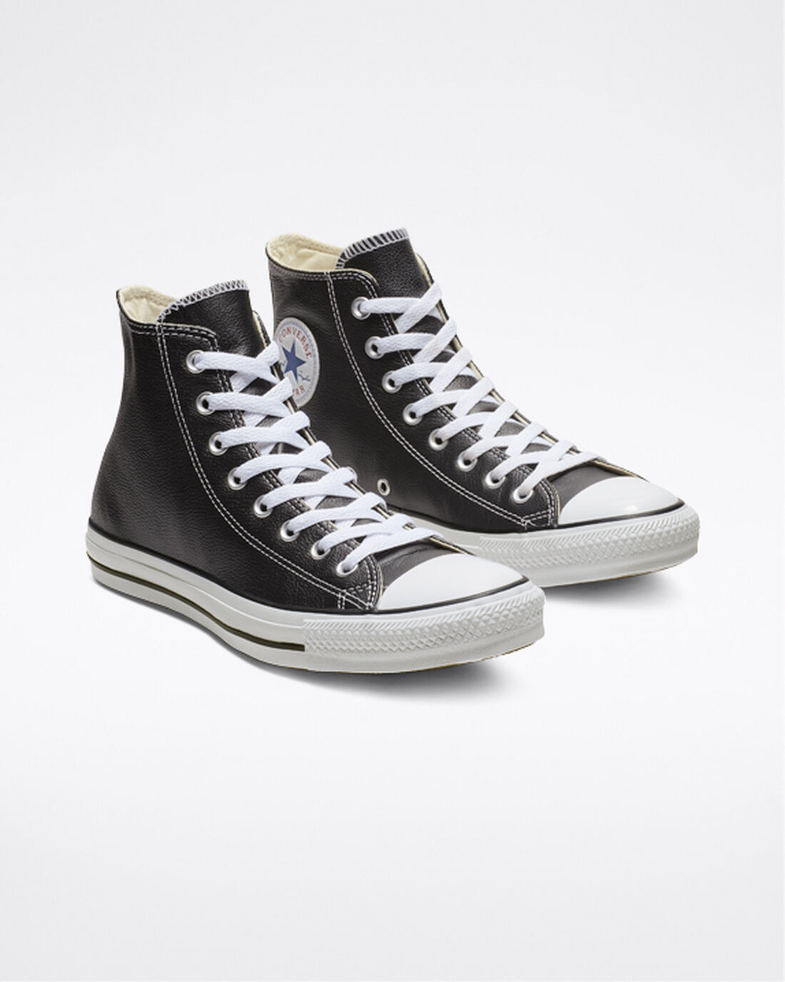 Converse Chuck Taylor All Star Bőr Férfi Magasszárú Cipő Fekete | HU23597