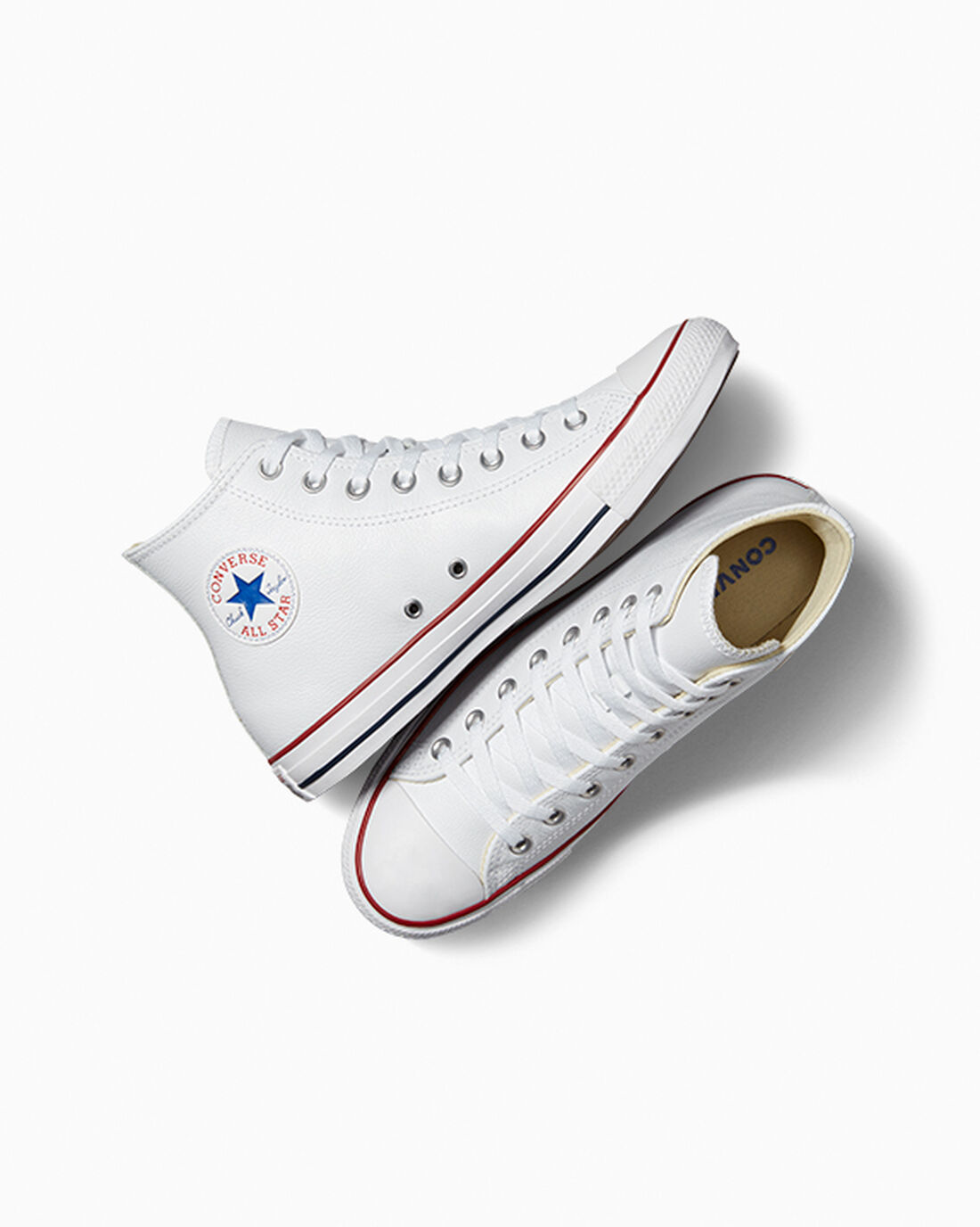 Converse Chuck Taylor All Star Bőr Férfi Magasszárú Cipő Fehér | HU62071