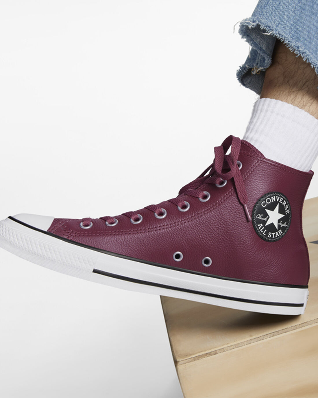 Converse Chuck Taylor All Star Bőr Férfi Magasszárú Cipő Rózsaszín | HU96138