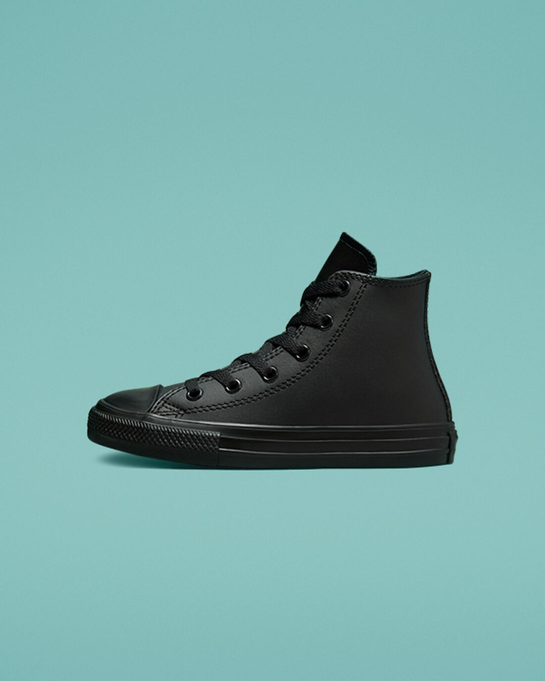 Converse Chuck Taylor All Star Bőr Lány Magasszárú Cipő Fekete | HU07625