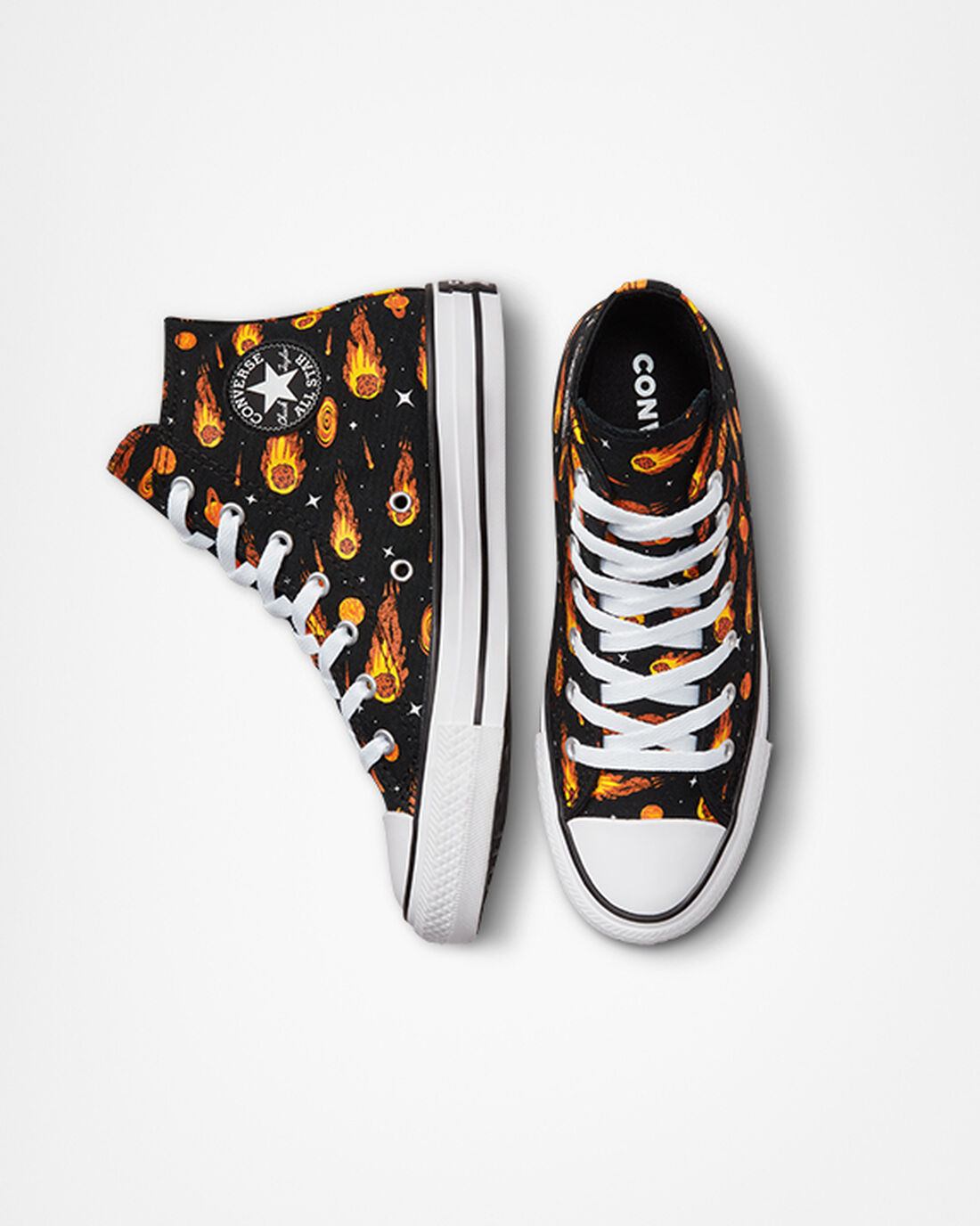 Converse Chuck Taylor All Star Comets Fiú Magasszárú Cipő Fekete/Fehér | HU16943