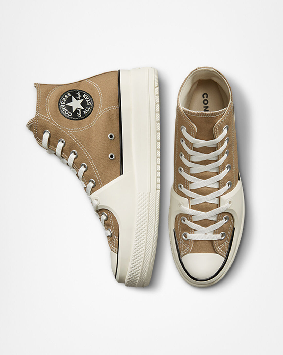 Converse Chuck Taylor All Star Construct Férfi Magasszárú Cipő Khaki/Fekete | HU37102