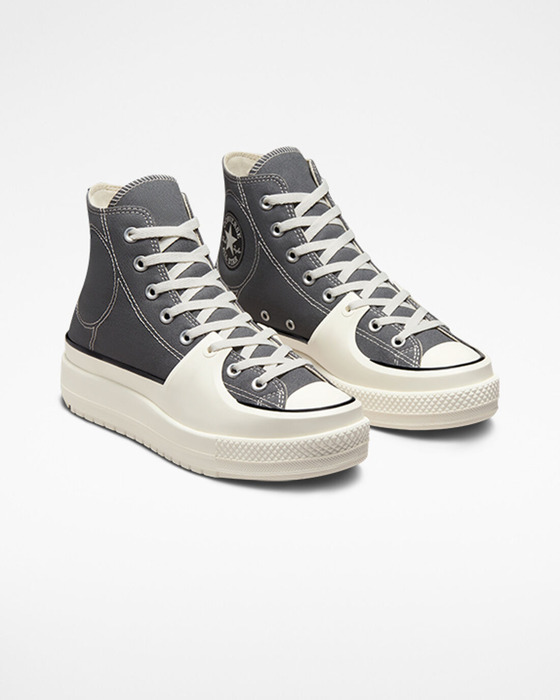 Converse Chuck Taylor All Star Construct Női Magasszárú Cipő Szürke/Fehér | HU70132