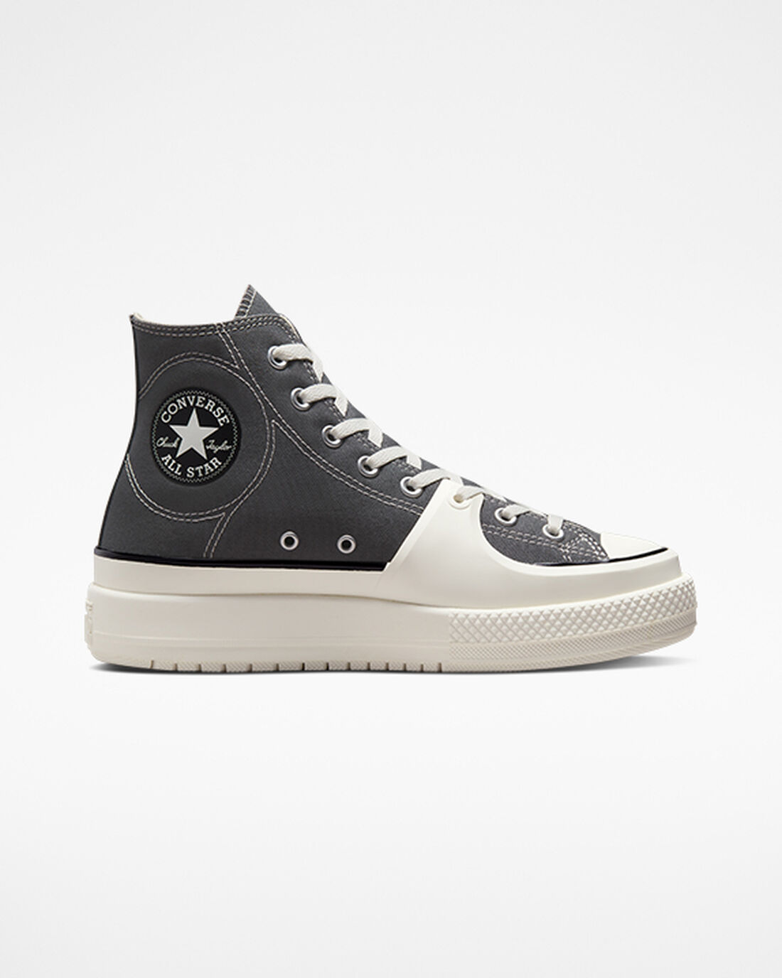 Converse Chuck Taylor All Star Construct Női Magasszárú Cipő Szürke/Fehér | HU70132