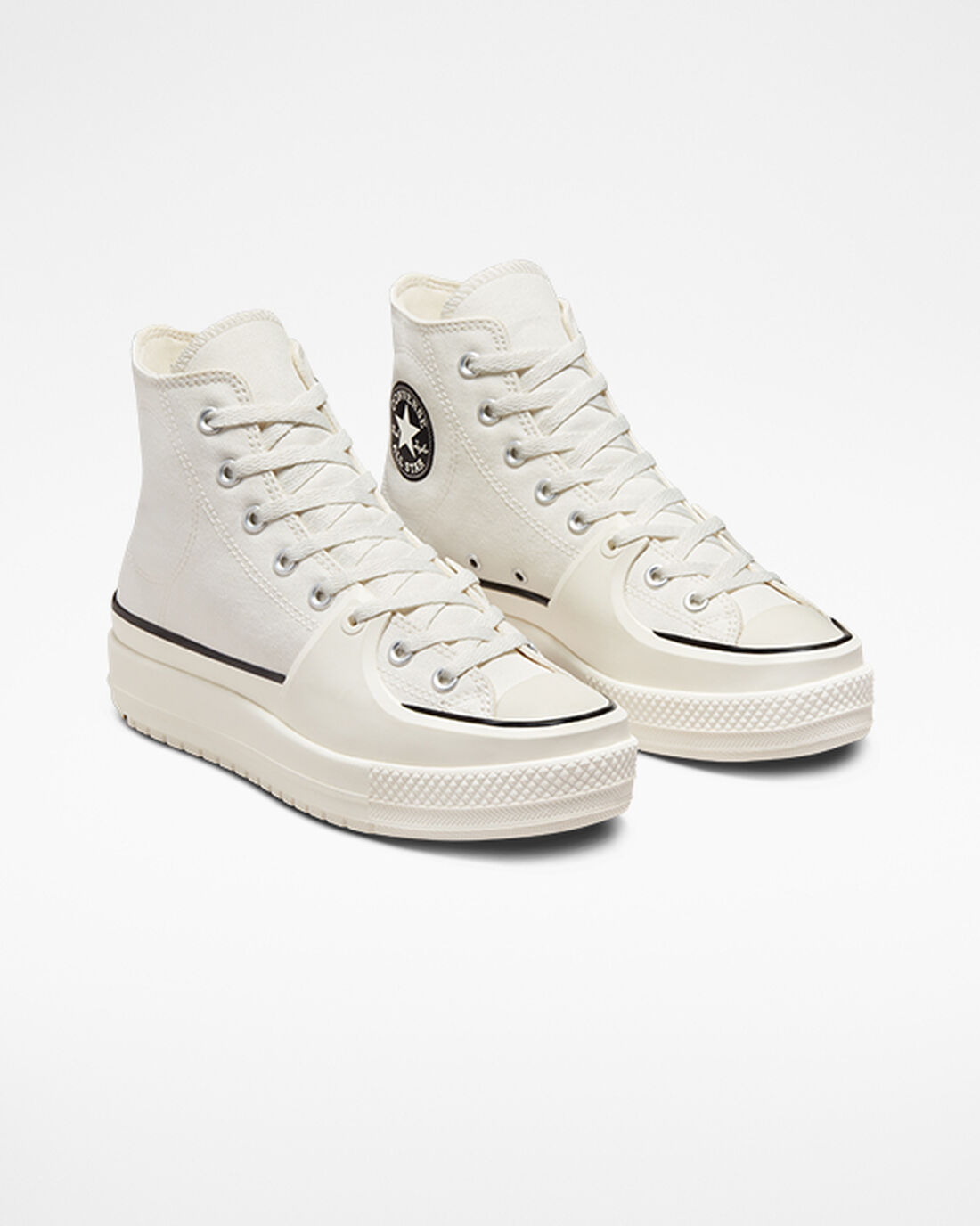 Converse Chuck Taylor All Star Construct Férfi Magasszárú Cipő Fehér/Fekete | HU78905