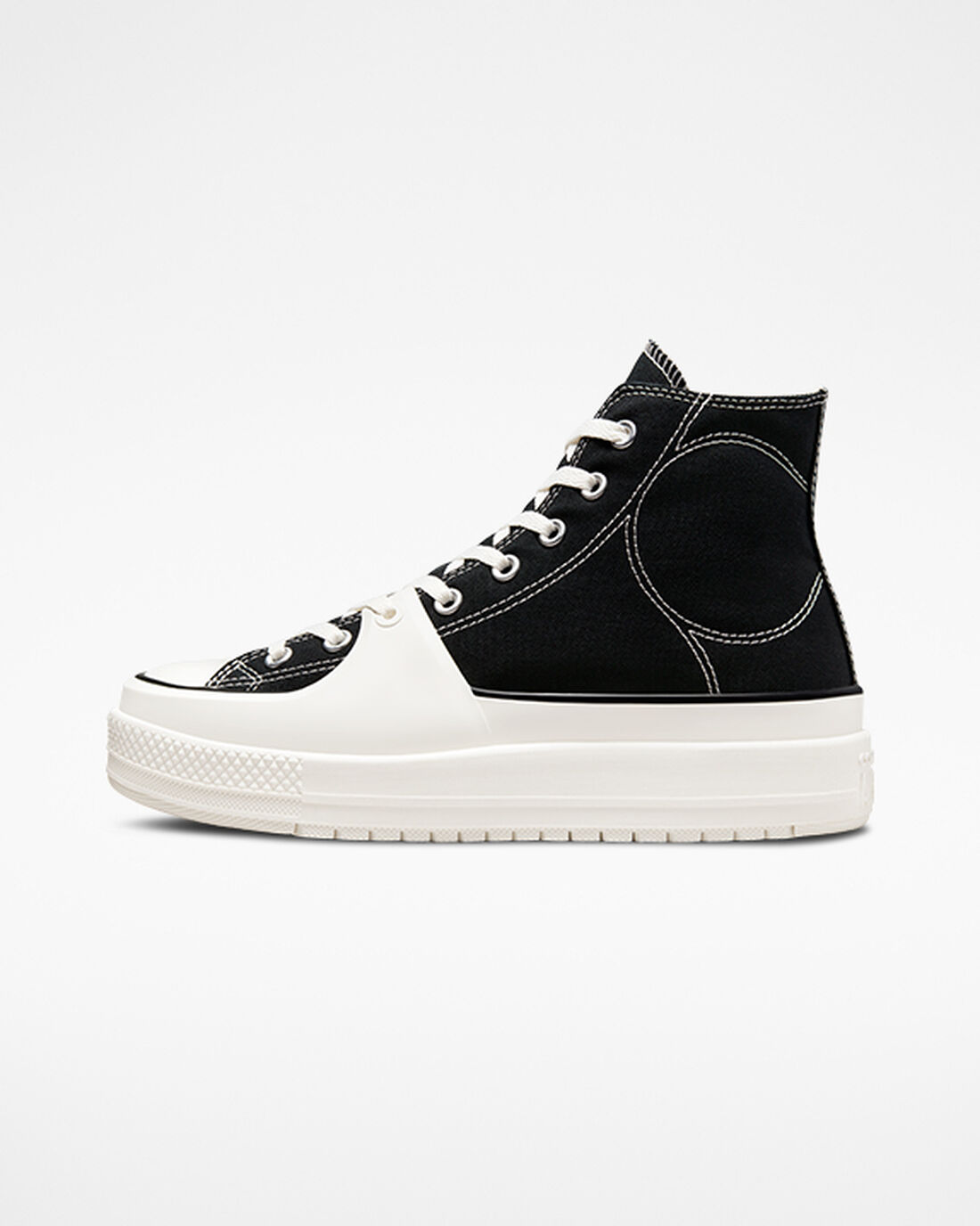 Converse Chuck Taylor All Star Construct Férfi Magasszárú Cipő Fekete/Fehér | HU79586