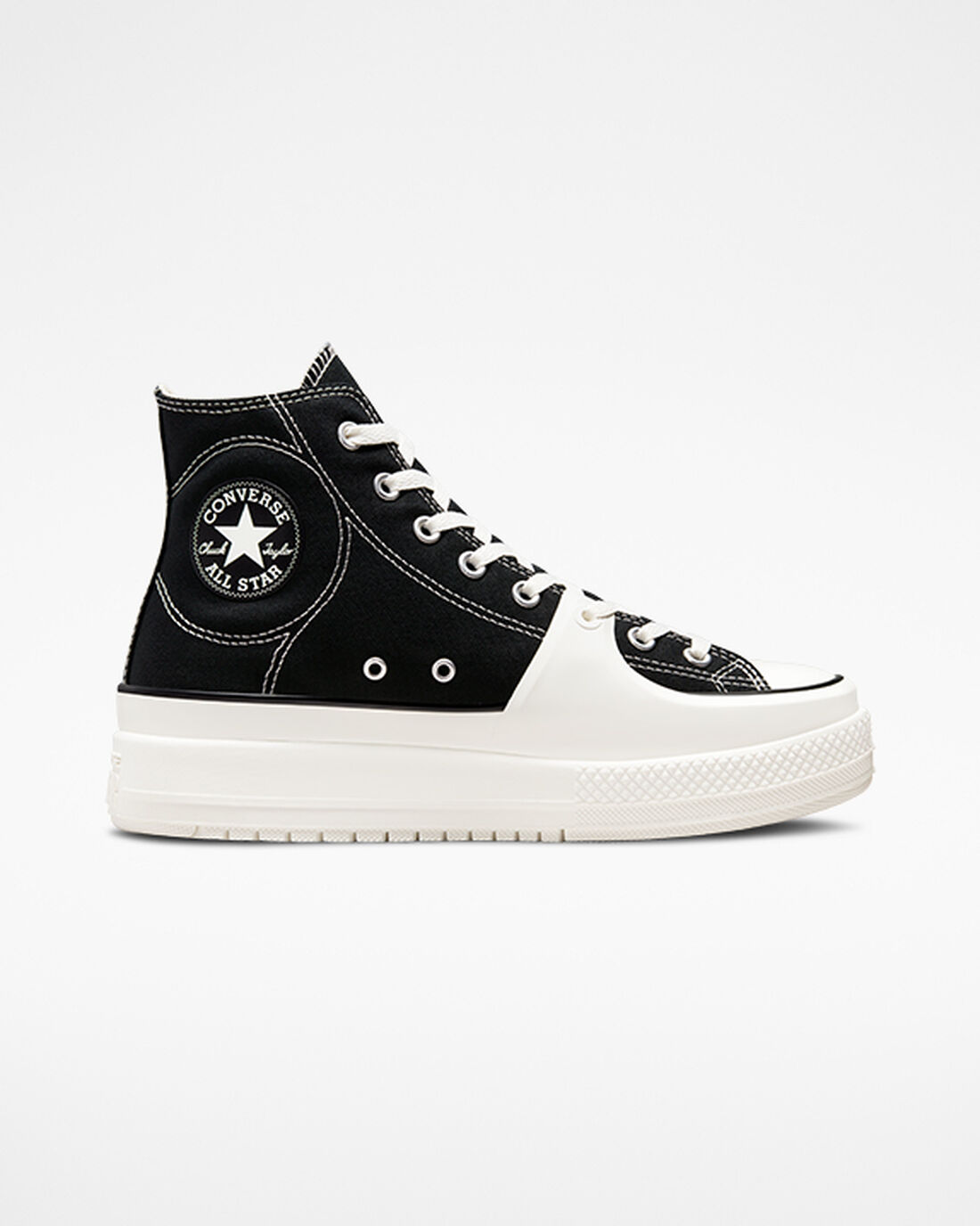 Converse Chuck Taylor All Star Construct Férfi Magasszárú Cipő Fekete/Fehér | HU79586