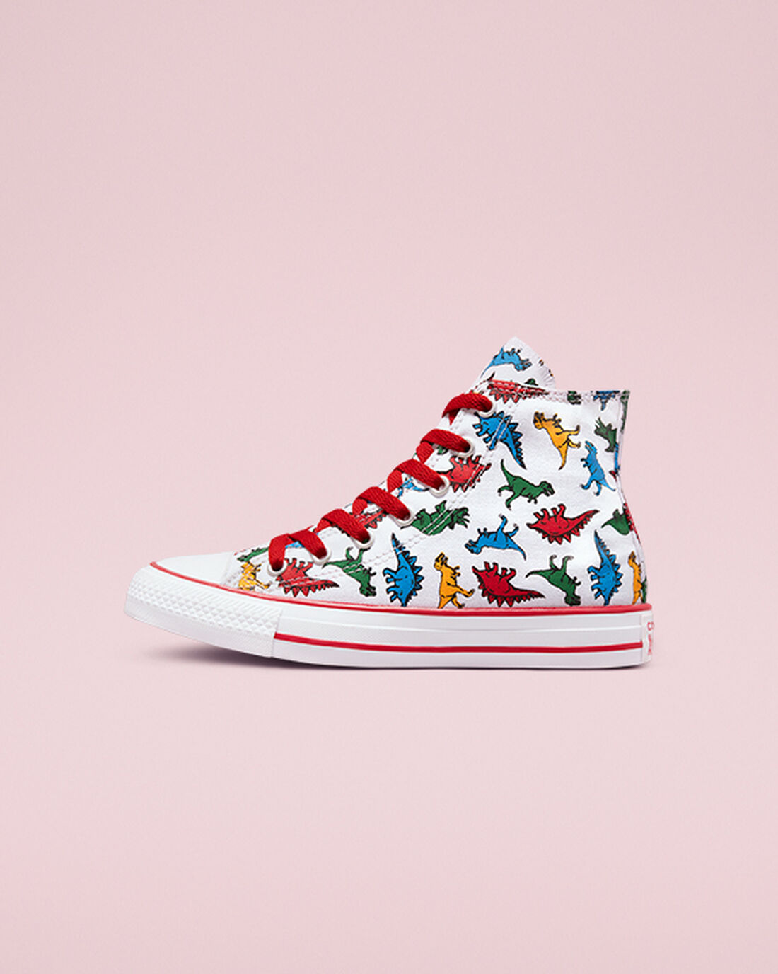 Converse Chuck Taylor All Star Dinosaurs Lány Magasszárú Cipő Fehér/Piros/Kék | HU01458