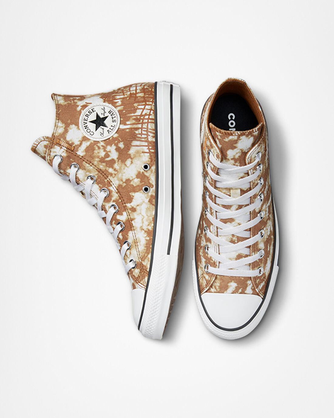 Converse Chuck Taylor All Star Dip Dye Férfi Magasszárú Cipő Barna/Fehér/Fekete | HU49276