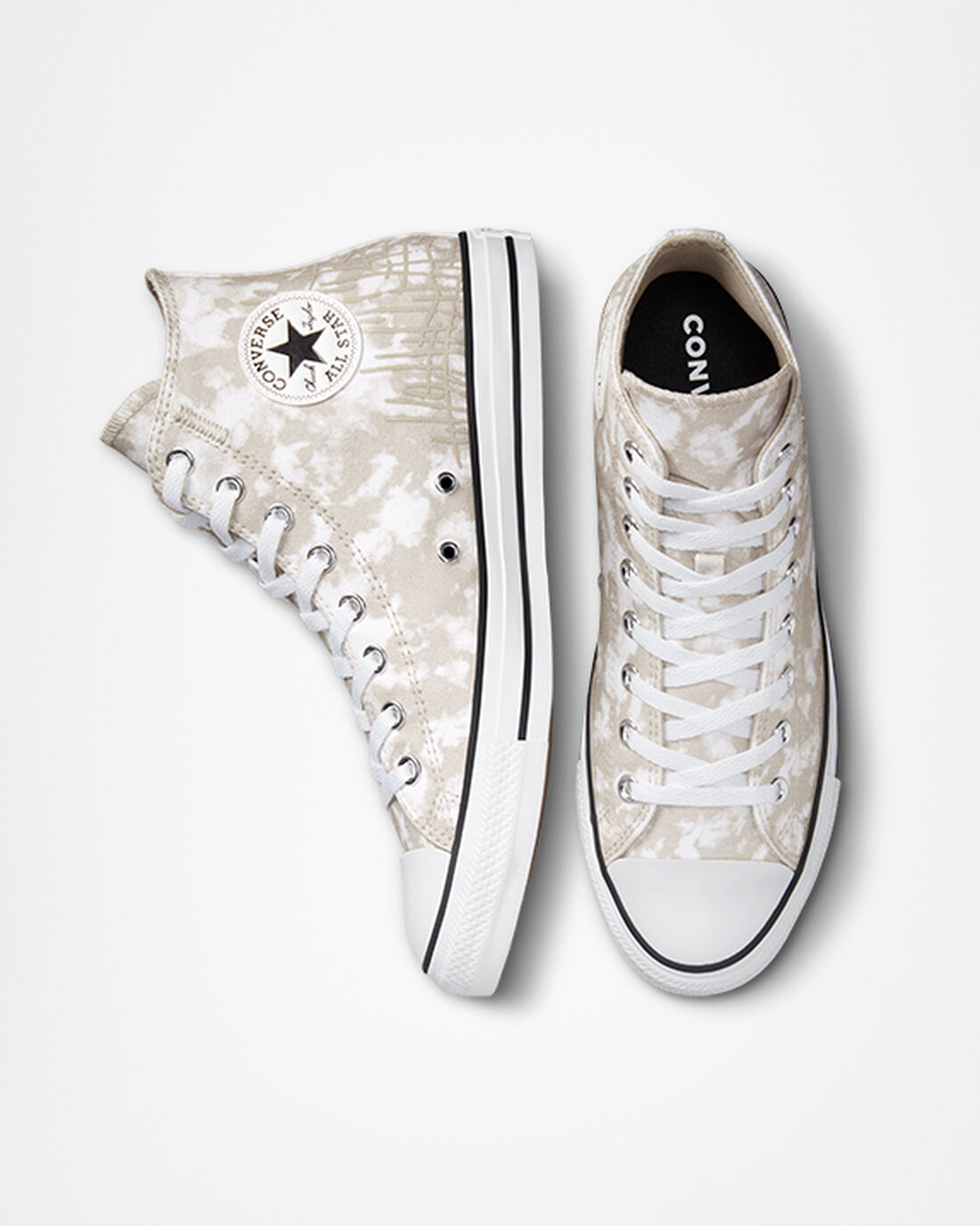 Converse Chuck Taylor All Star Dip Dye Férfi Magasszárú Cipő Szürke/Fehér/Fekete | HU67401