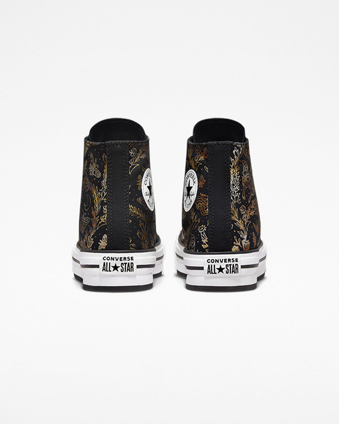 Converse Chuck Taylor All Star EVA Lift Lány Magasszárú Cipő Fekete/Arany/Fehér | HU03614