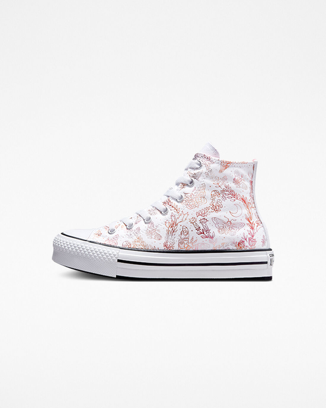 Converse Chuck Taylor All Star EVA Lift Lány Magasszárú Cipő Fehér/Rózsaszín/Fekete | HU07381