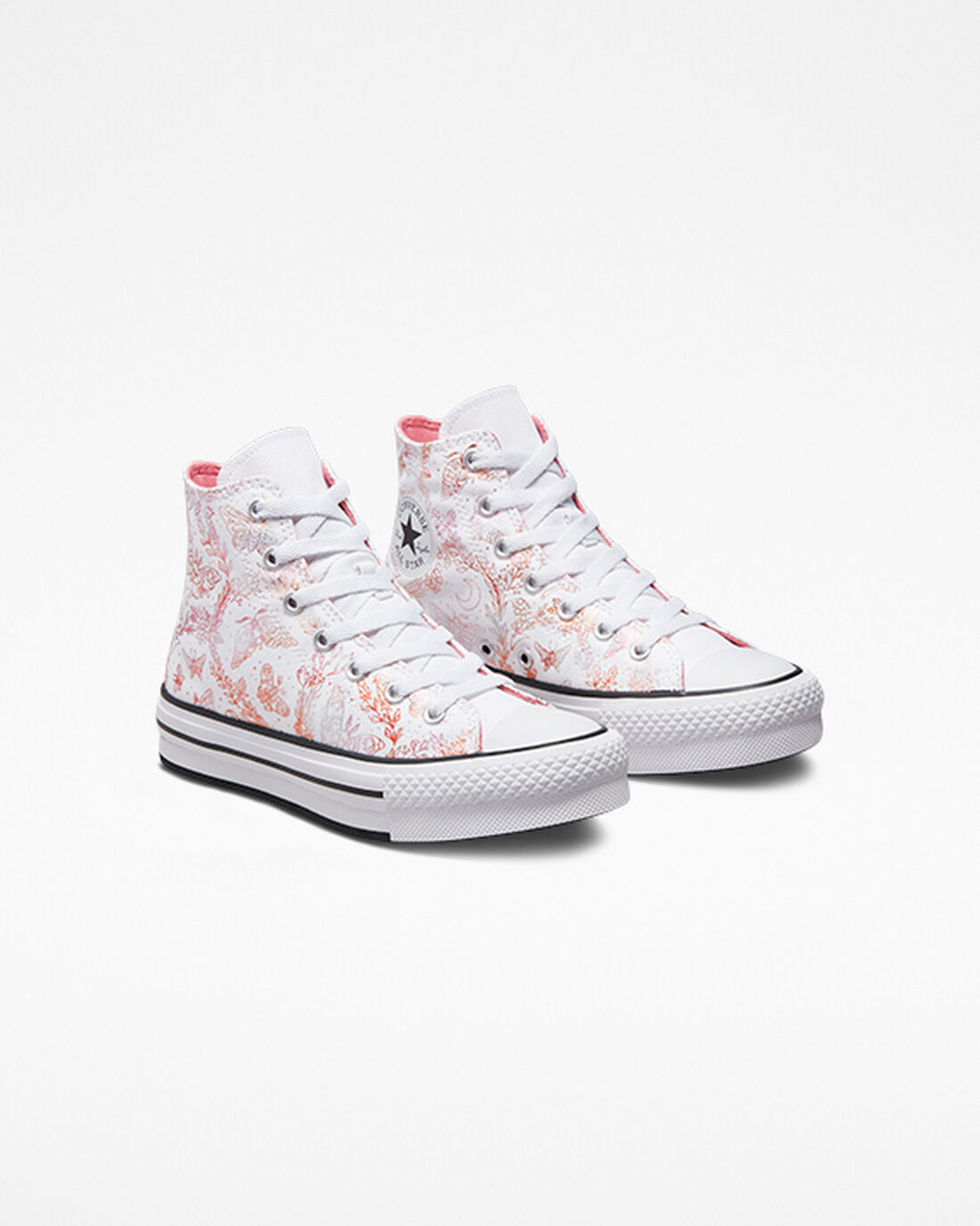 Converse Chuck Taylor All Star EVA Lift Lány Magasszárú Cipő Fehér/Rózsaszín/Fekete | HU07381