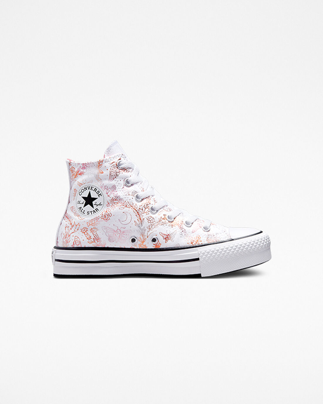 Converse Chuck Taylor All Star EVA Lift Lány Magasszárú Cipő Fehér/Rózsaszín/Fekete | HU07381