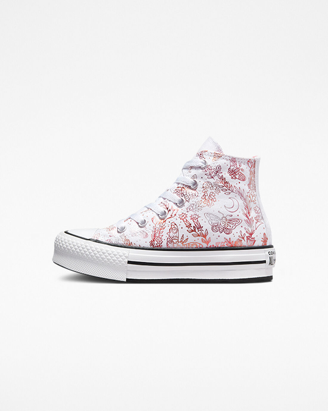 Converse Chuck Taylor All Star EVA Lift Lány Magasszárú Cipő Fehér/Rózsaszín/Fekete | HU14280