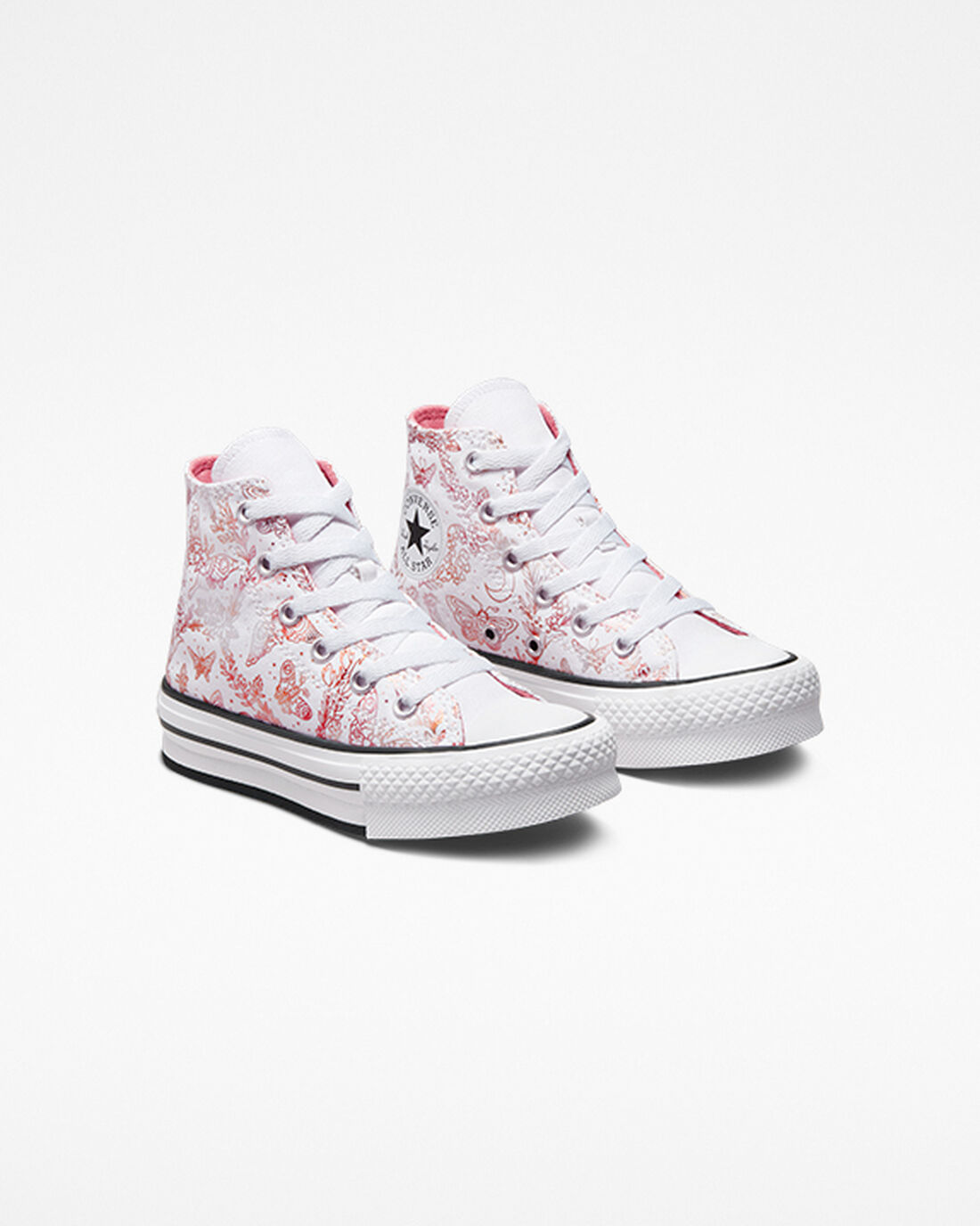 Converse Chuck Taylor All Star EVA Lift Lány Magasszárú Cipő Fehér/Rózsaszín/Fekete | HU14280