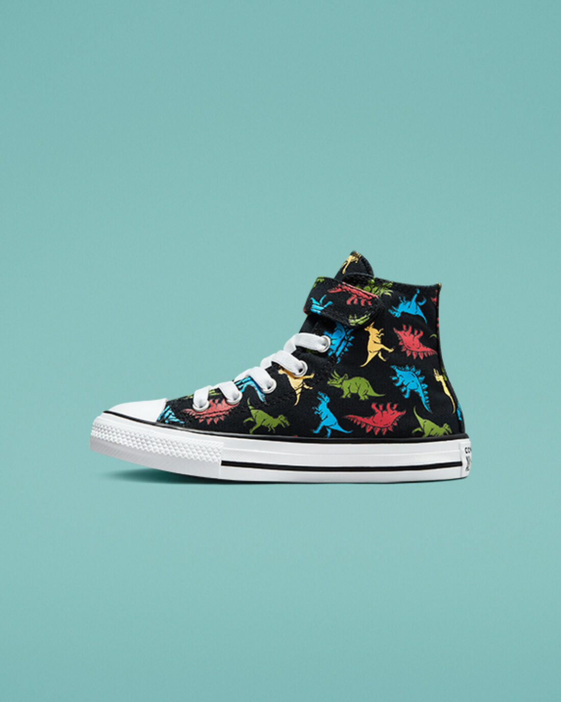 Converse Chuck Taylor All Star Easy-On Dinosaurs Lány Magasszárú Cipő Fekete/Piros/Kék | HU03462