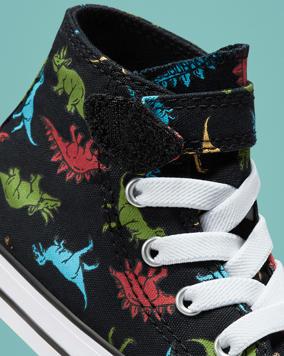 Converse Chuck Taylor All Star Easy-On Dinosaurs Lány Magasszárú Cipő Fekete/Piros/Kék | HU95476