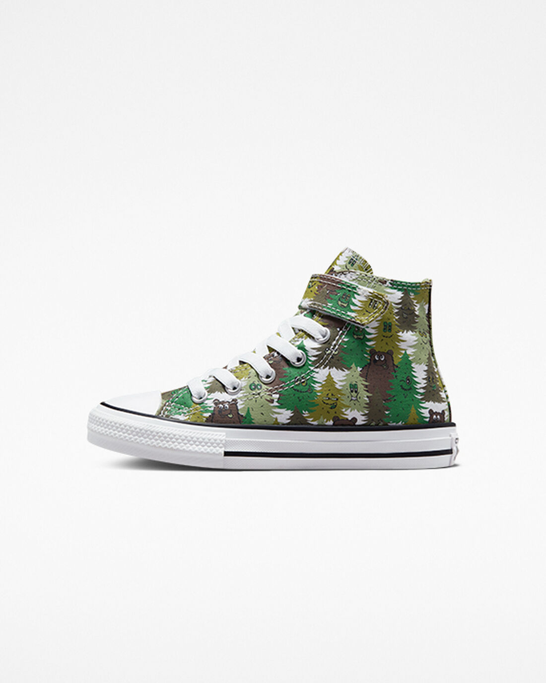 Converse Chuck Taylor All Star Easy-On Forest Camo Fiú Magasszárú Cipő Fehér/Zöld | HU29856