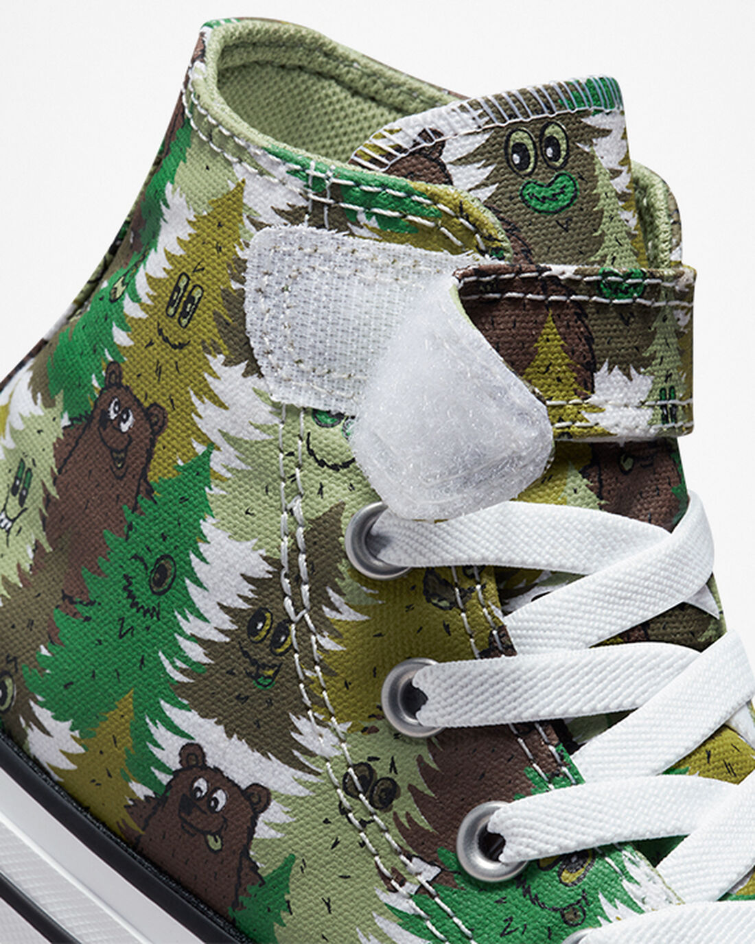 Converse Chuck Taylor All Star Easy-On Forest Camo Fiú Magasszárú Cipő Fehér/Zöld | HU29856