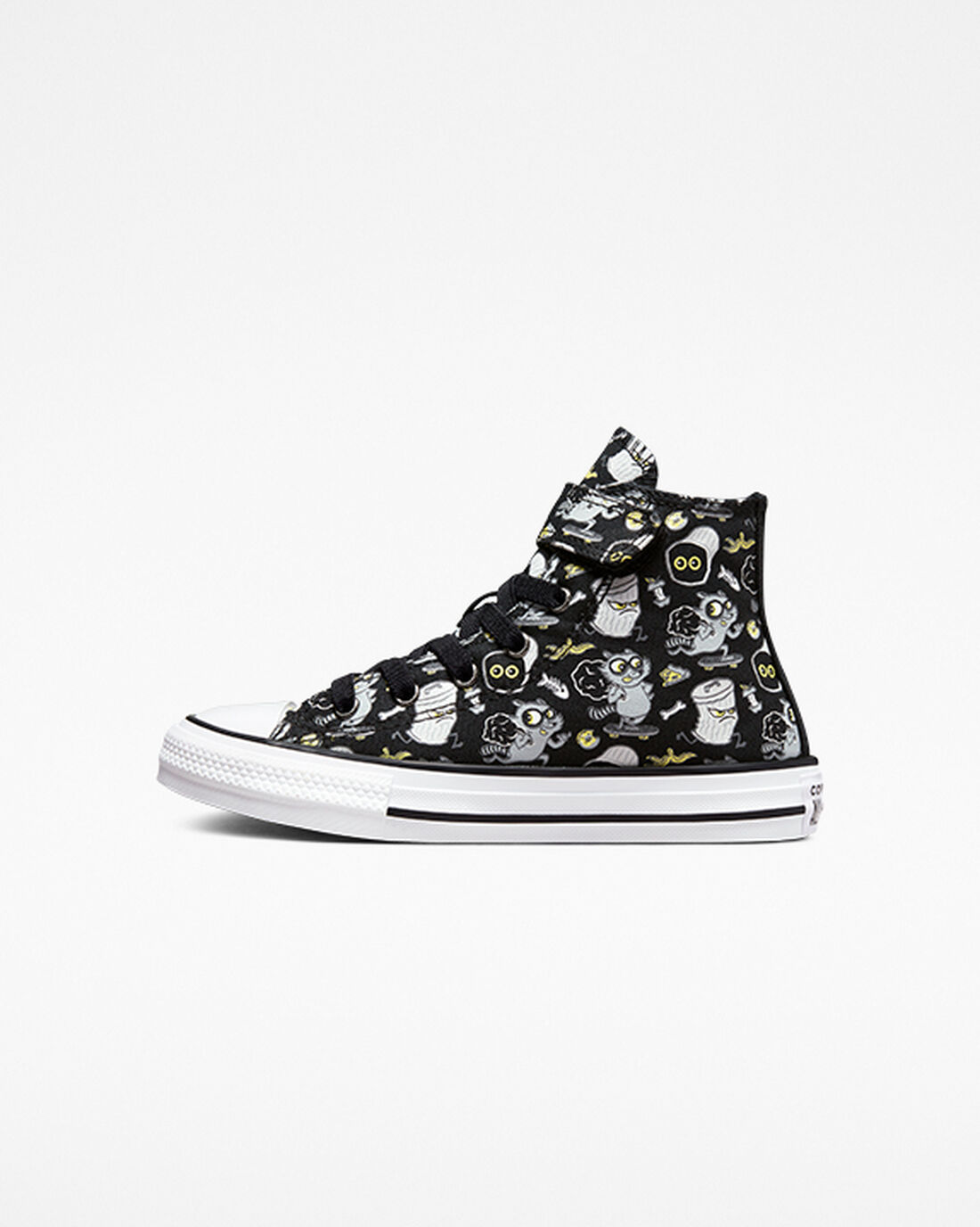 Converse Chuck Taylor All Star Easy-On Raccoons Fiú Magasszárú Cipő Fekete/Szürke | HU16870