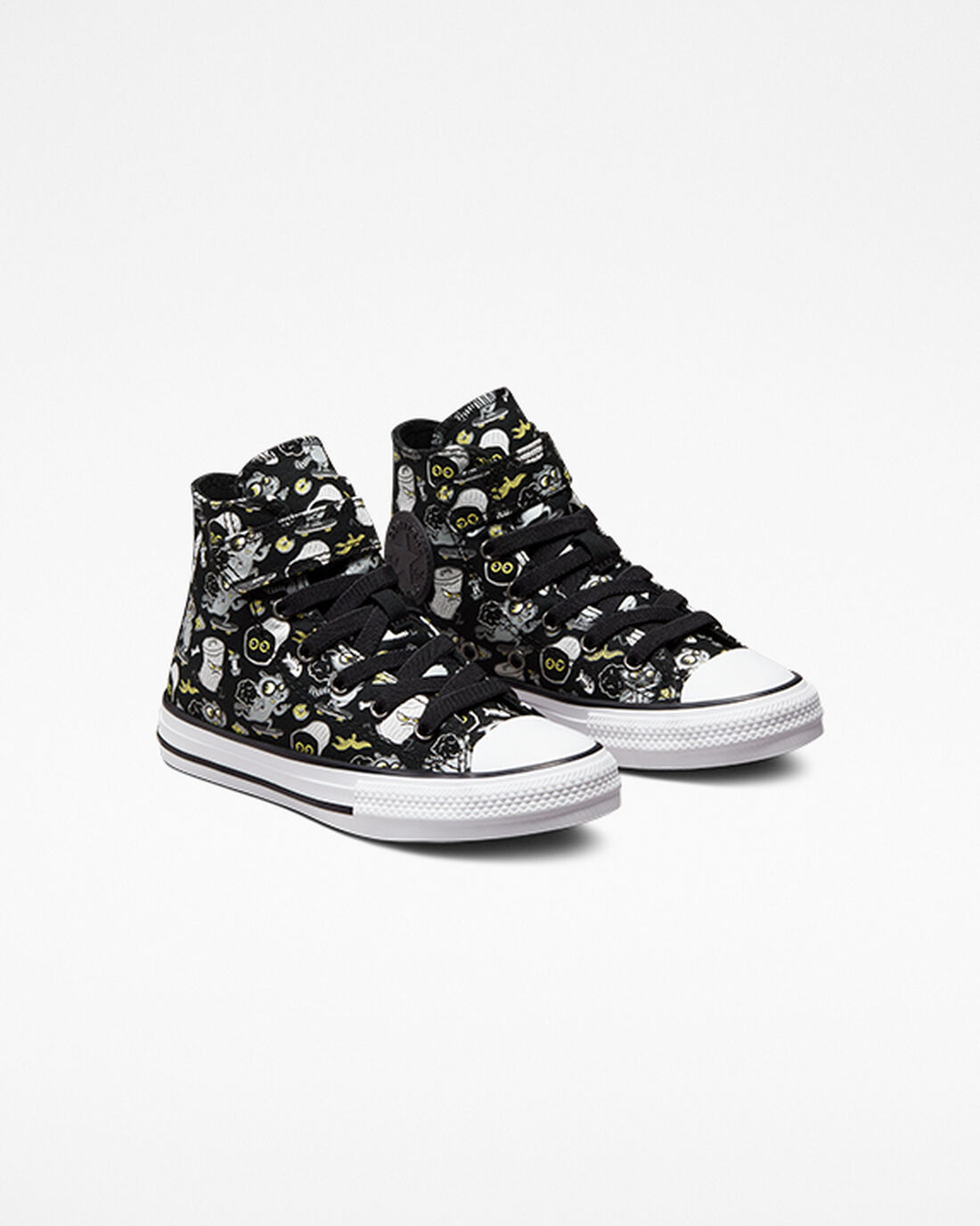 Converse Chuck Taylor All Star Easy-On Raccoons Fiú Magasszárú Cipő Fekete/Szürke | HU16870