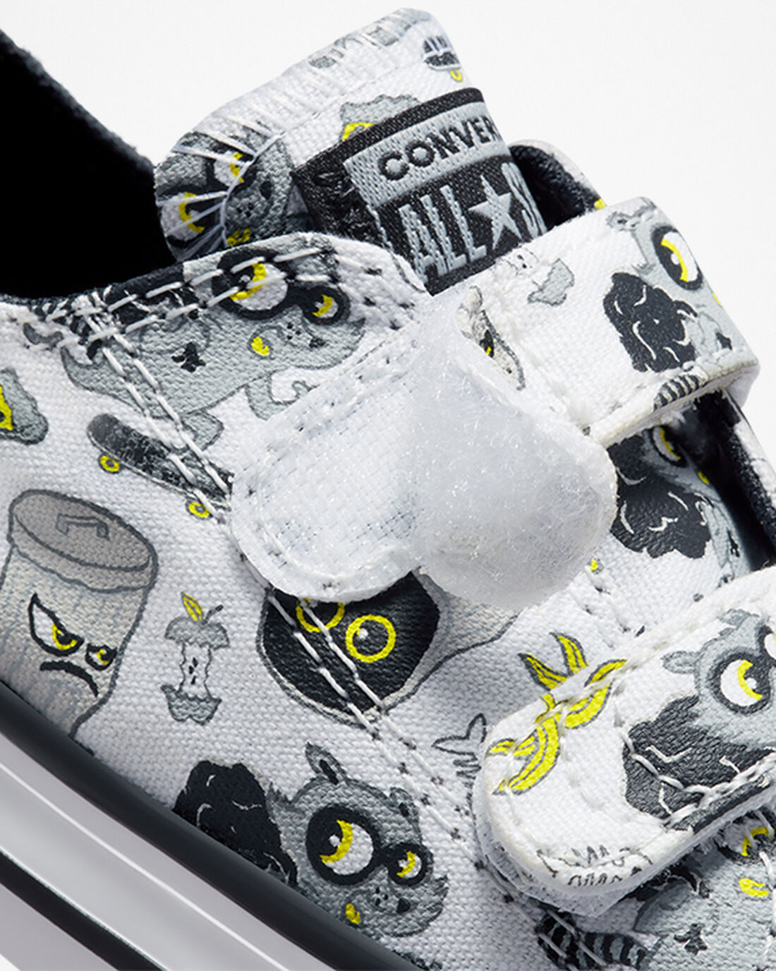 Converse Chuck Taylor All Star Easy-On Raccoons Fiú Tornacipő Fehér/Fekete/Szürke | HU74836